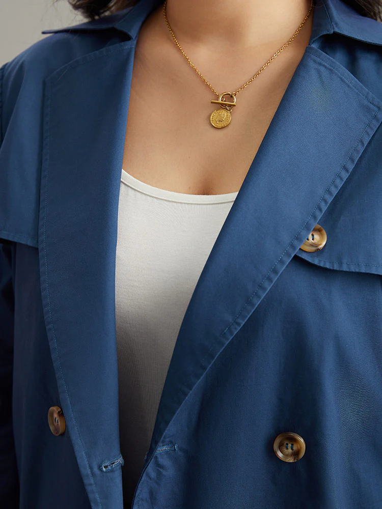 Anti-Wrinkle Solid Pocket Button Up Windbreaker - Image 6