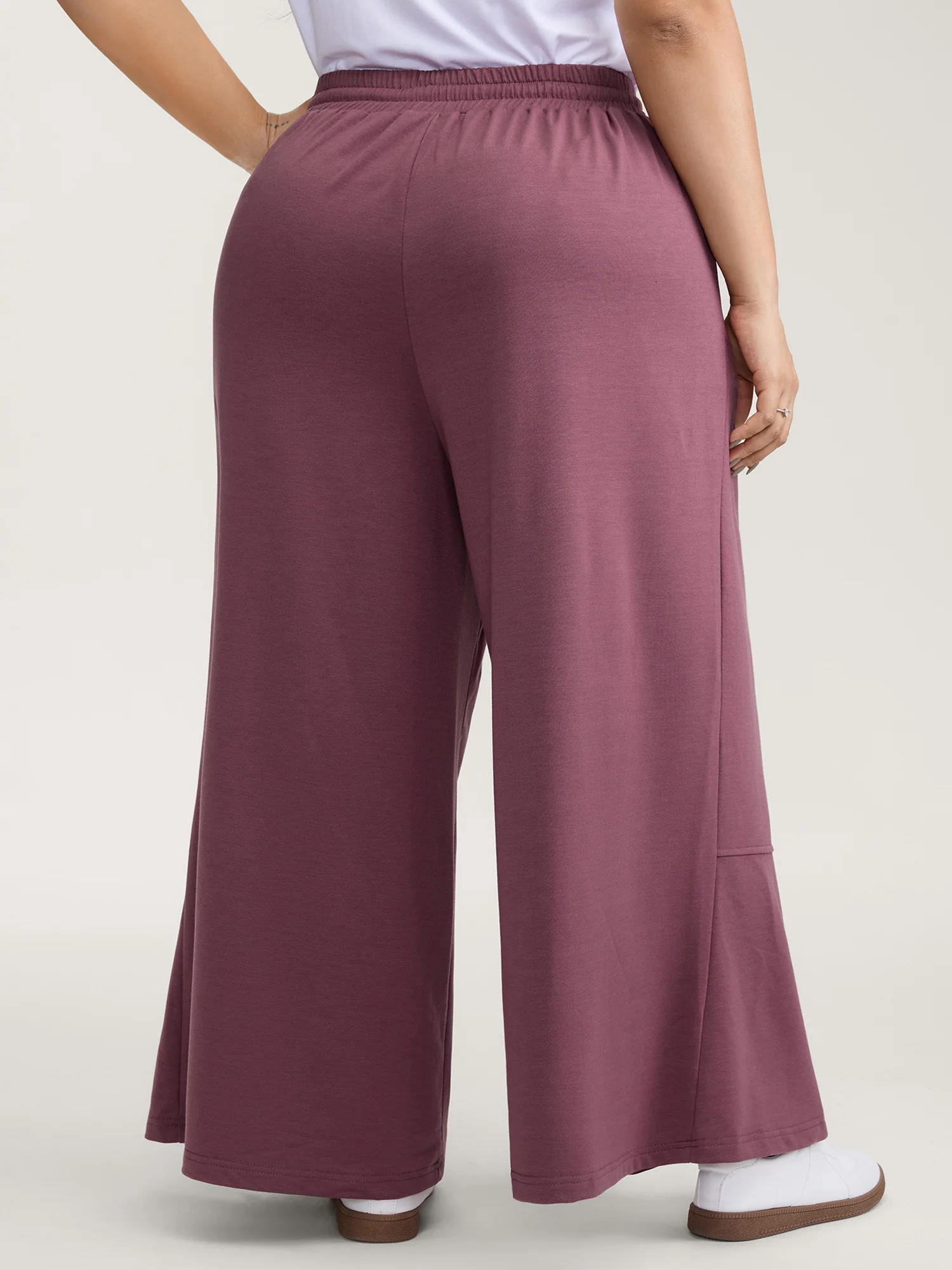 Applique Embroidery Drawstring Wide-Leg Pants - Image 5