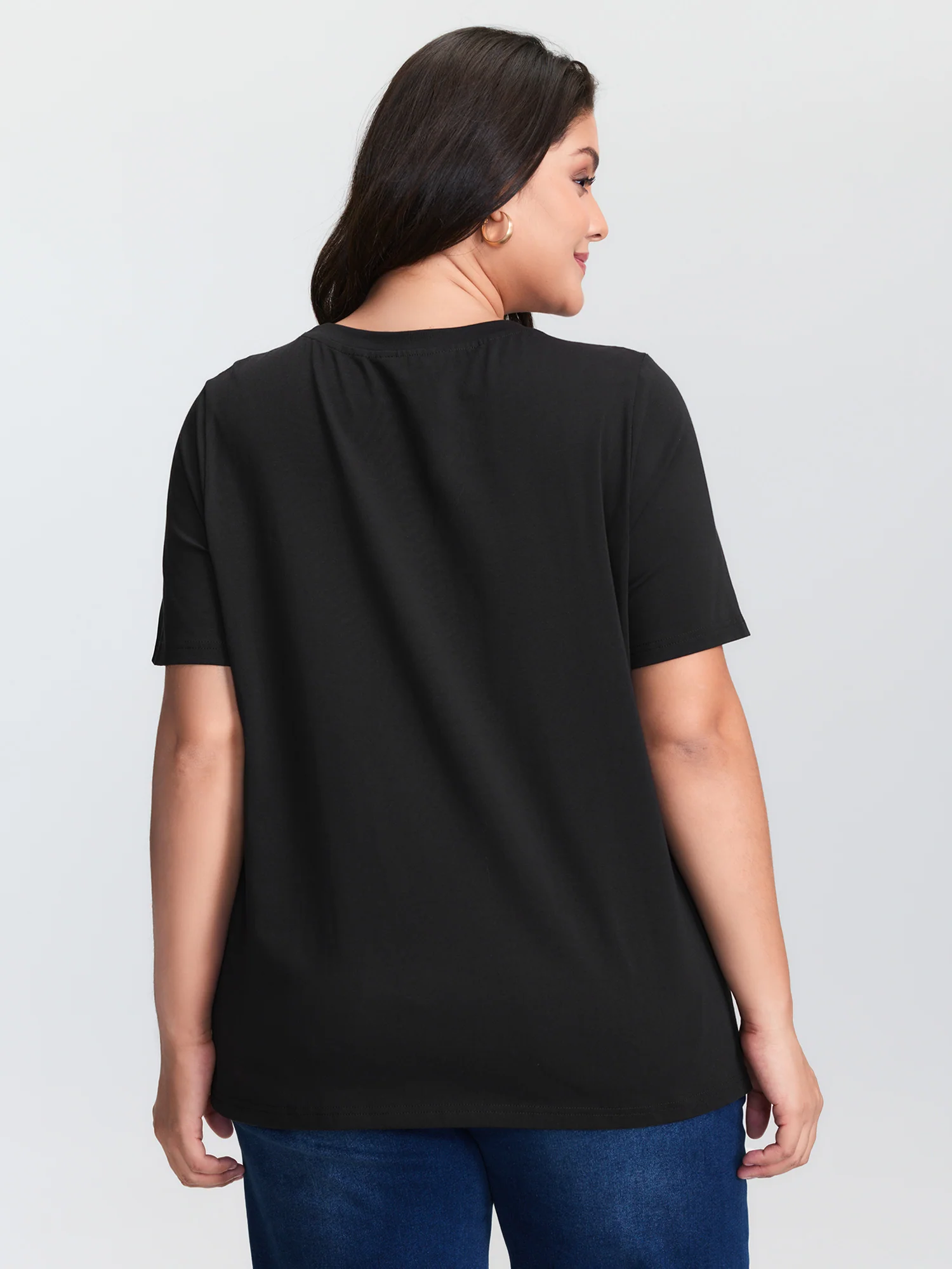 Cotton Appliqué Embroidery Lace Trim T-Shirt - Image 4