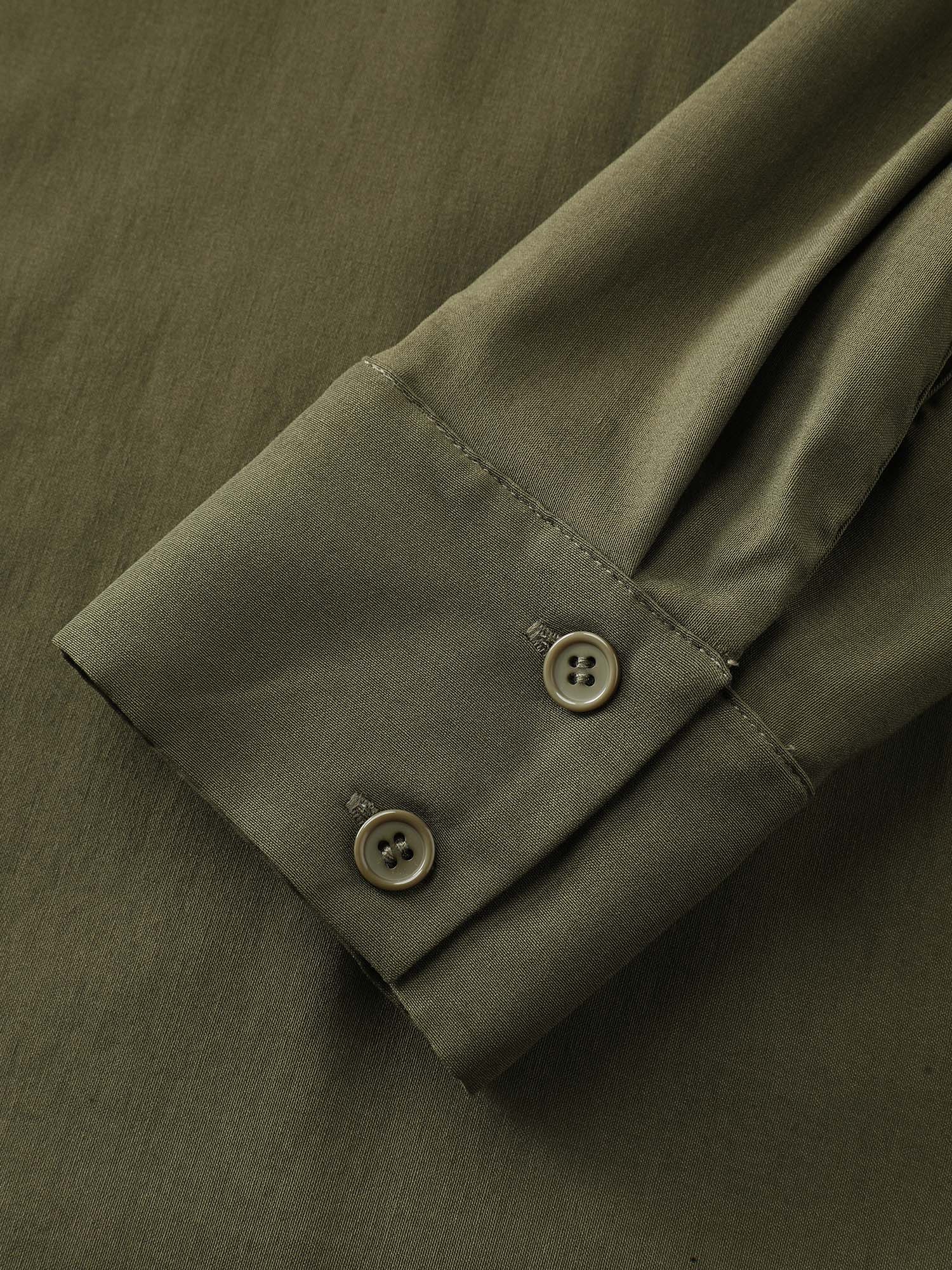 Arc Hem Cinched-Waist Shirt Maxi Dress - Image 5