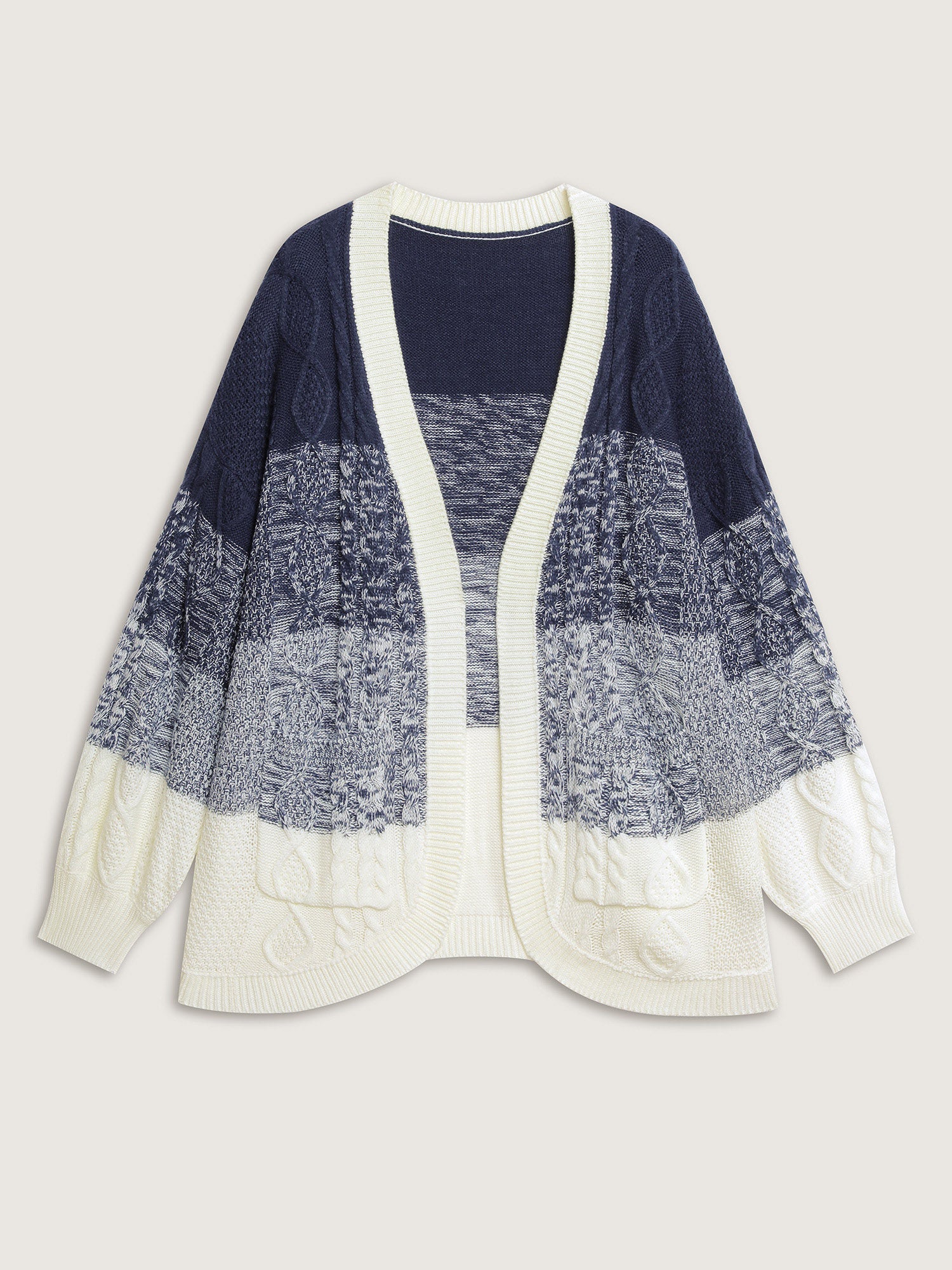Arc-Hem Ombre Gradient Knit Cardigan - Image 8