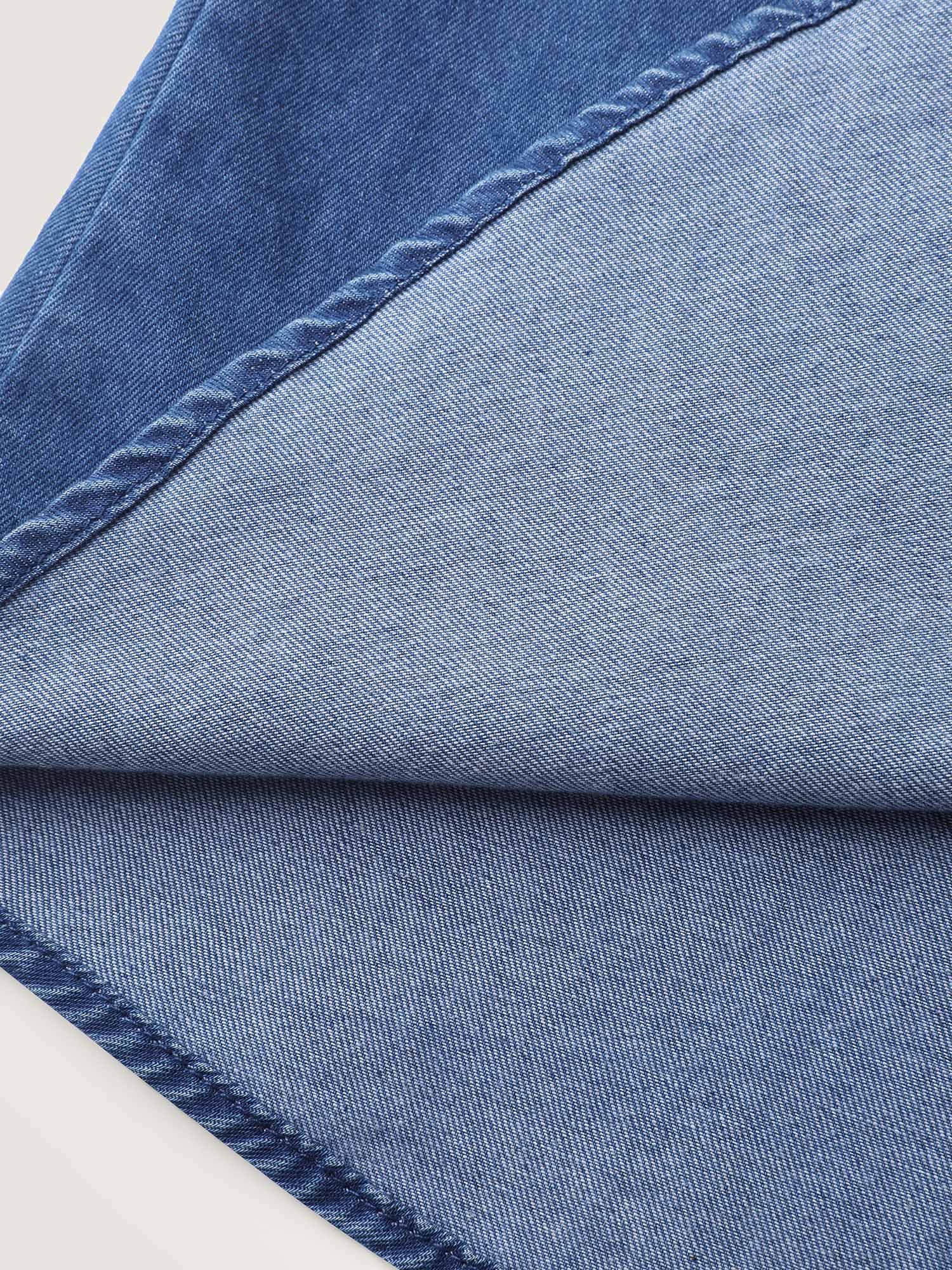 Arc Hem Pockets Denim Top - Image 9
