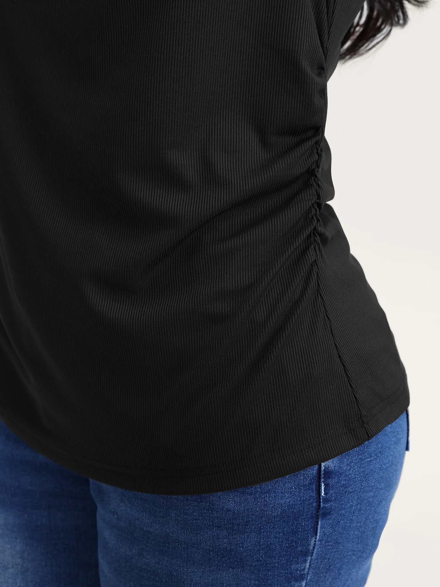 Asymmetric Gathered Fitted Vest - Image 3