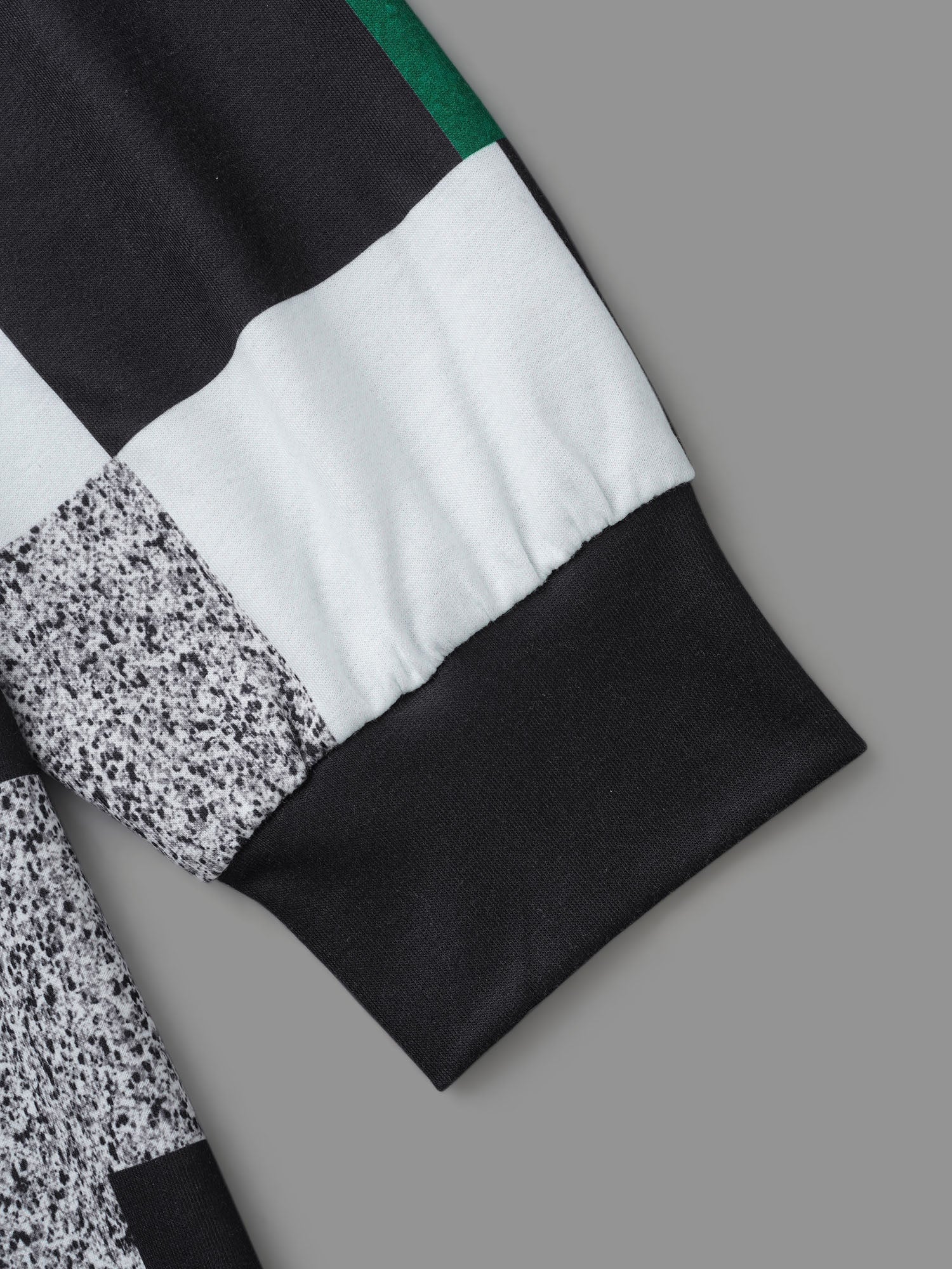 Asymmetrical Colorblock Contrast Slit Hem Sweatshirt - Image 7