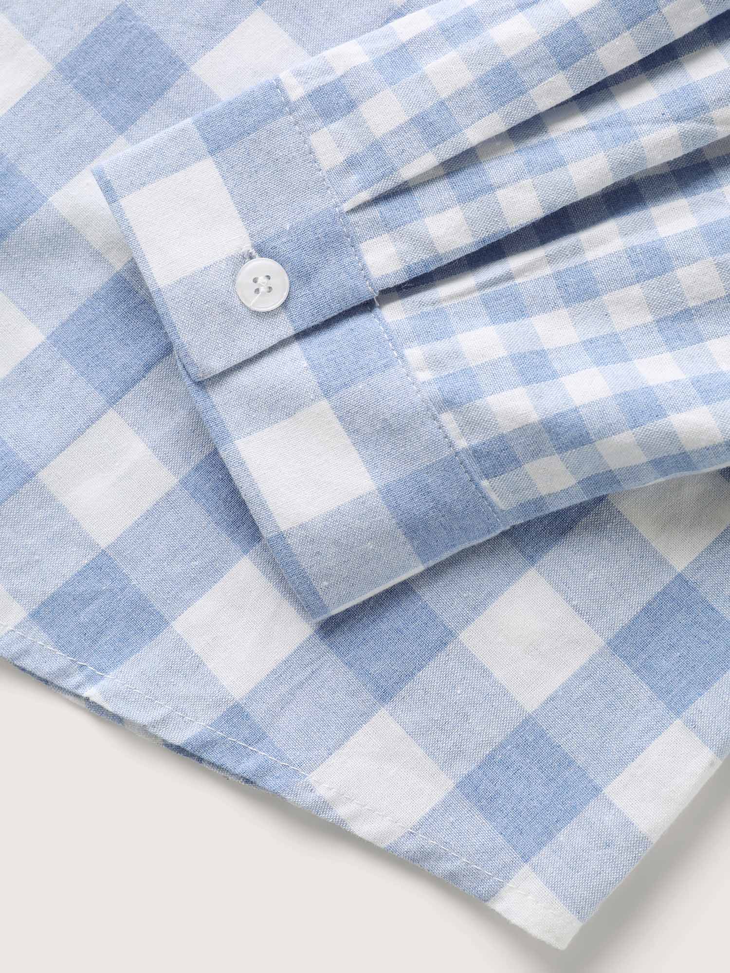 Asymmetrical Plaid Button-Down Shirt - Image 7