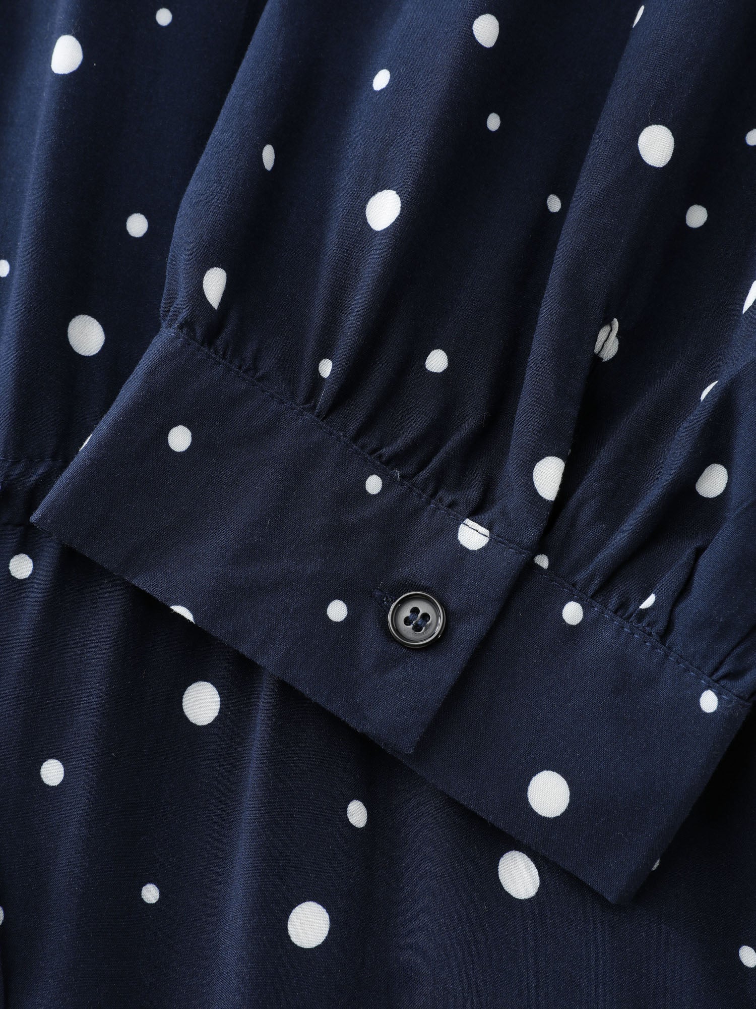 Asymmetrical Polka Dots Drawstring Midi Dress - Image 6