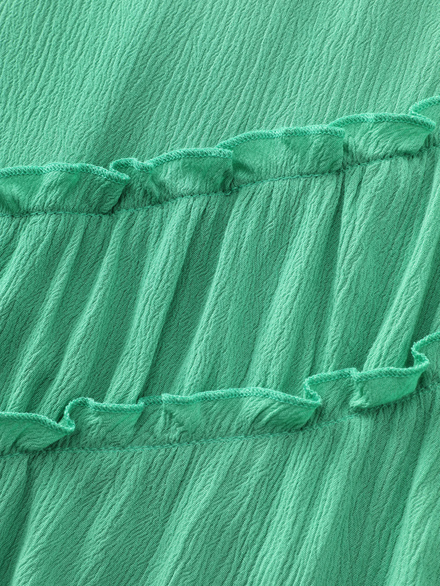 Asymmetrical Ruffled Wrap Hem Midi Dress - Image 5