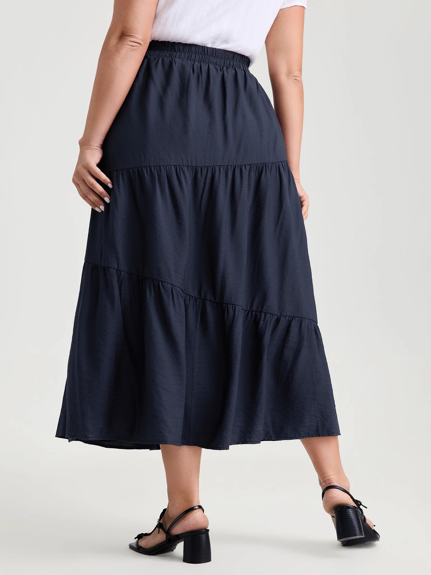 Asymmetrical Tiered Slim-Fit Maxi Dress - Image 5