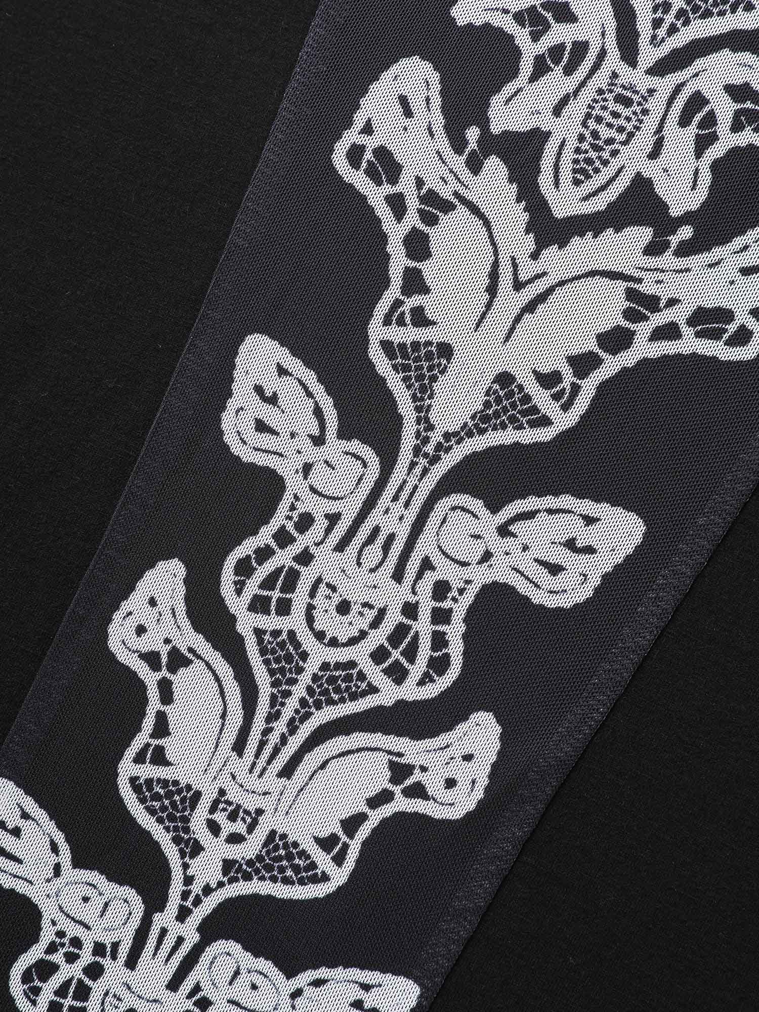 Back Sheer Halloween Print Solid Sweatshirt - Image 5