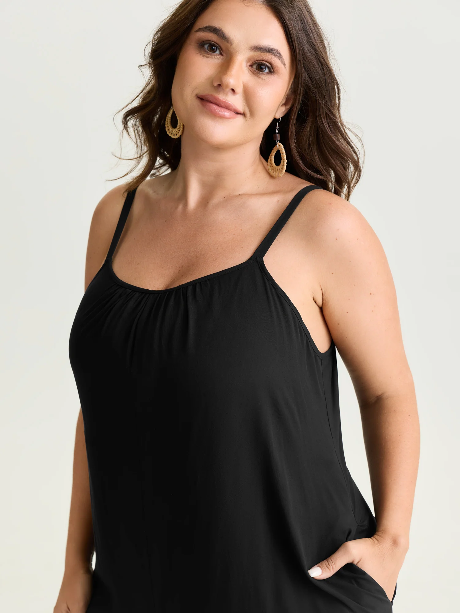 Backless Inclusive Flowy Fit Plain Jumpsuit - Image 3