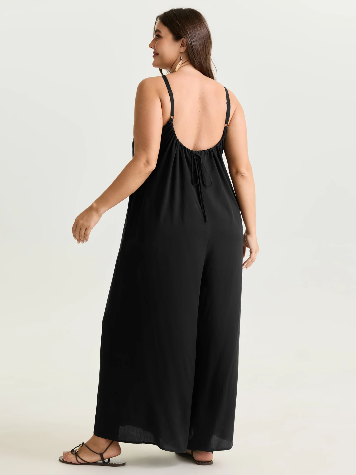 Backless Inclusive Flowy Fit Plain Jumpsuit - Image 5