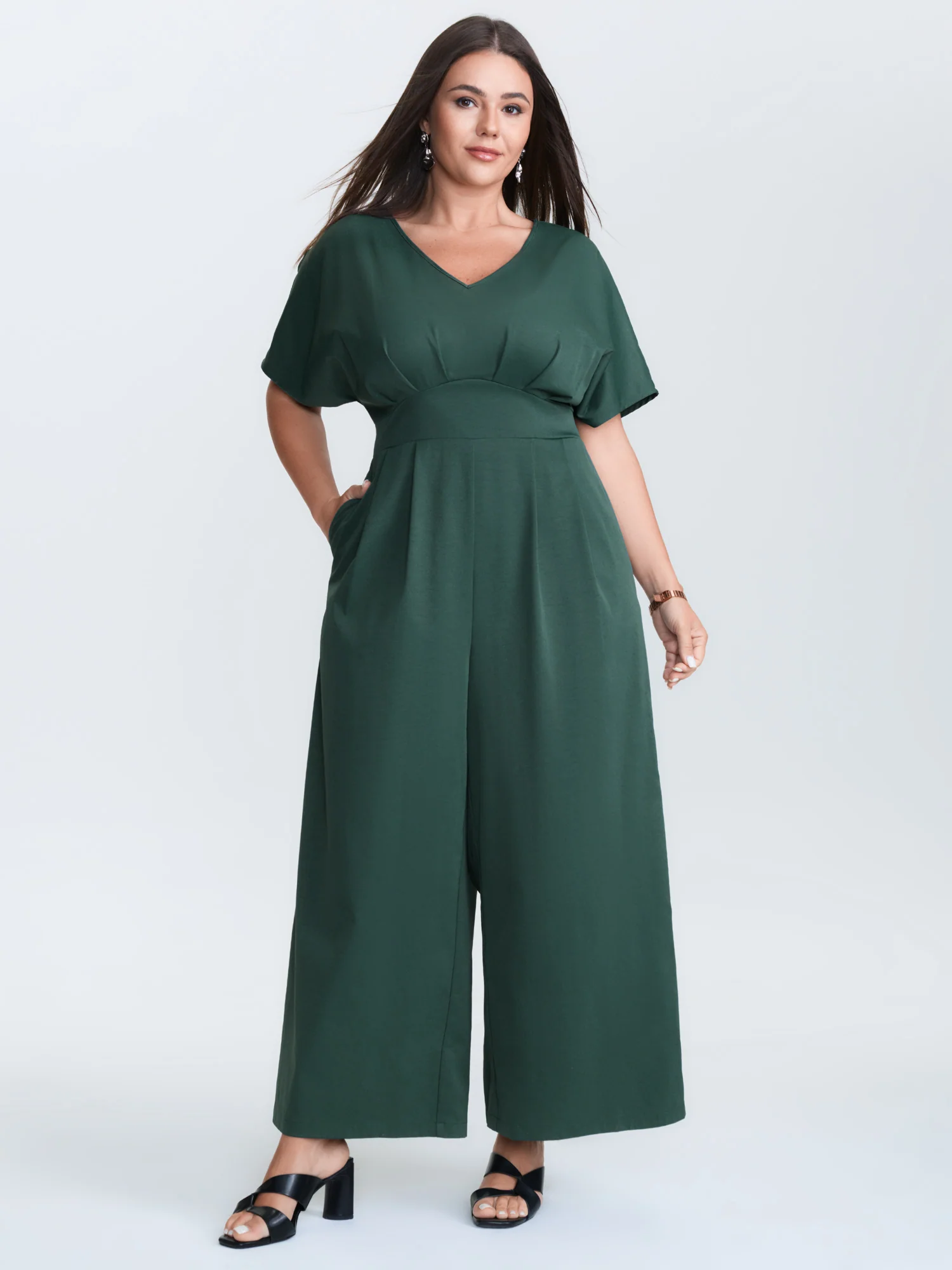 Backless Tie Pockets Jumpsuit - Image 3