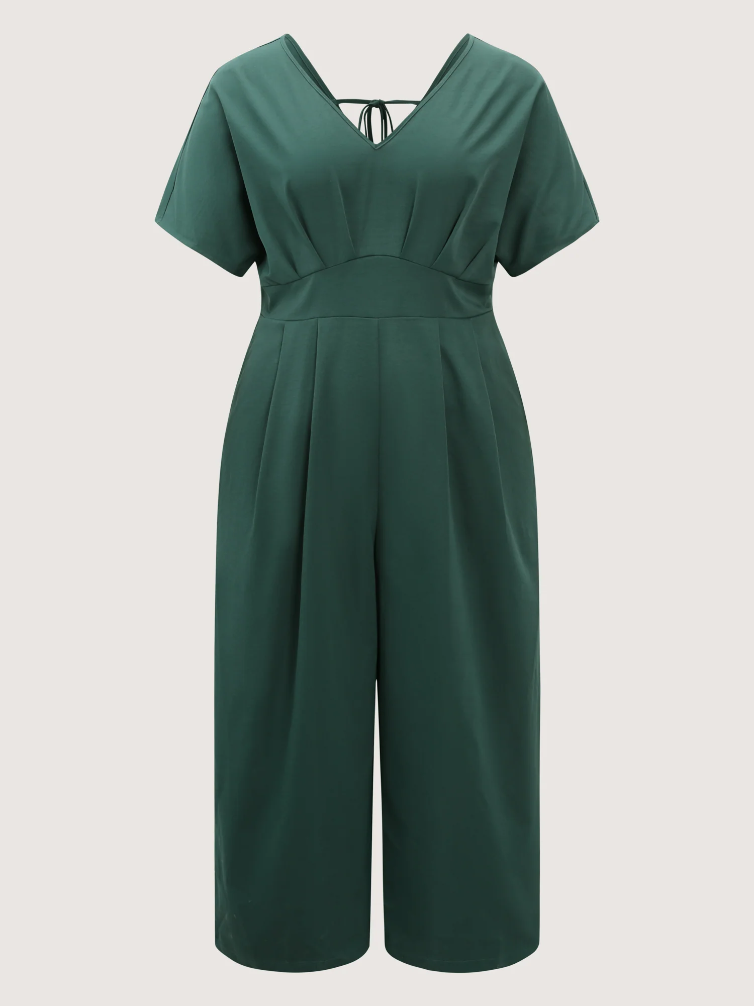 Backless Tie Pockets Jumpsuit - Image 7