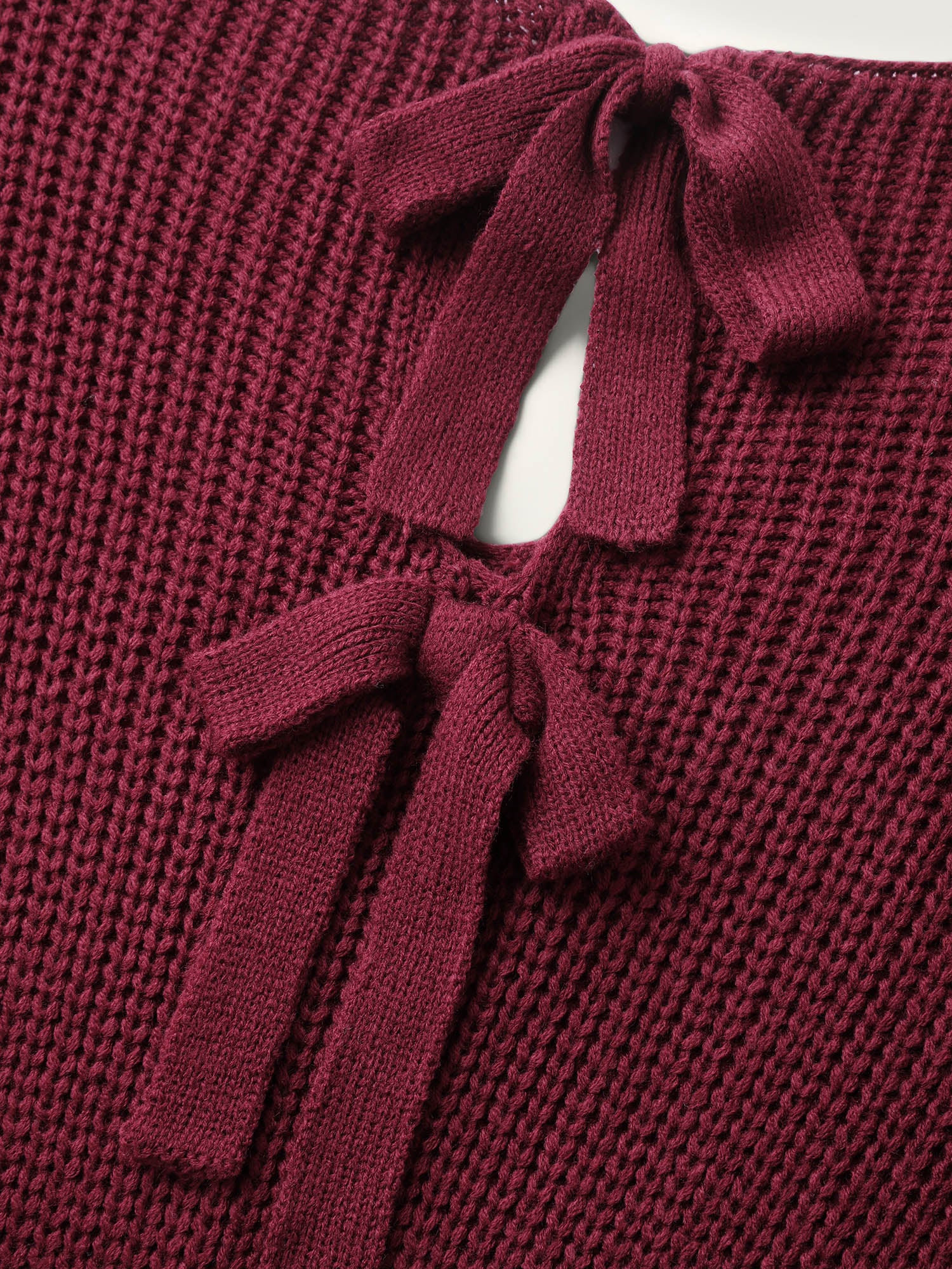 Backless Ties Textured Cinched Pullover - Image 6