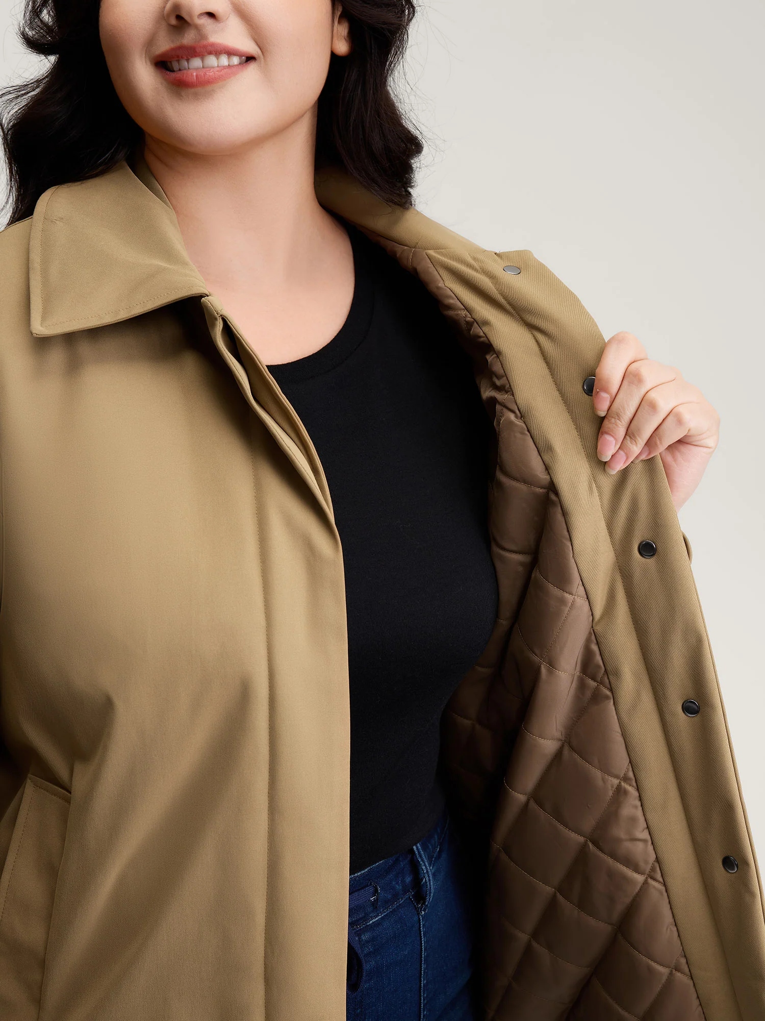 Balloon Sleeve Long Quilted Jacket - Image 3