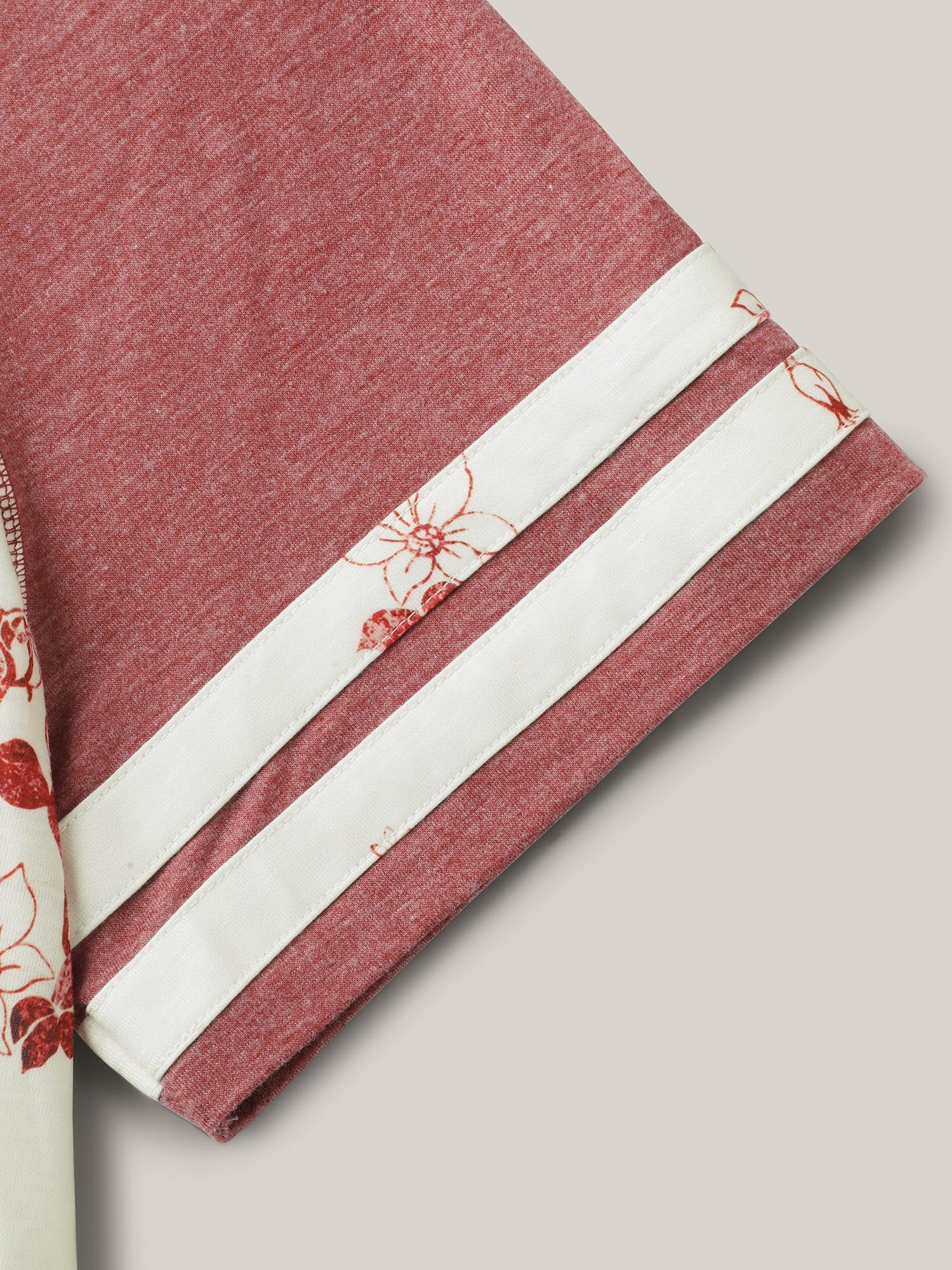 Bamboo Stretchy Color Contrast Printed T-Shirt - Image 5