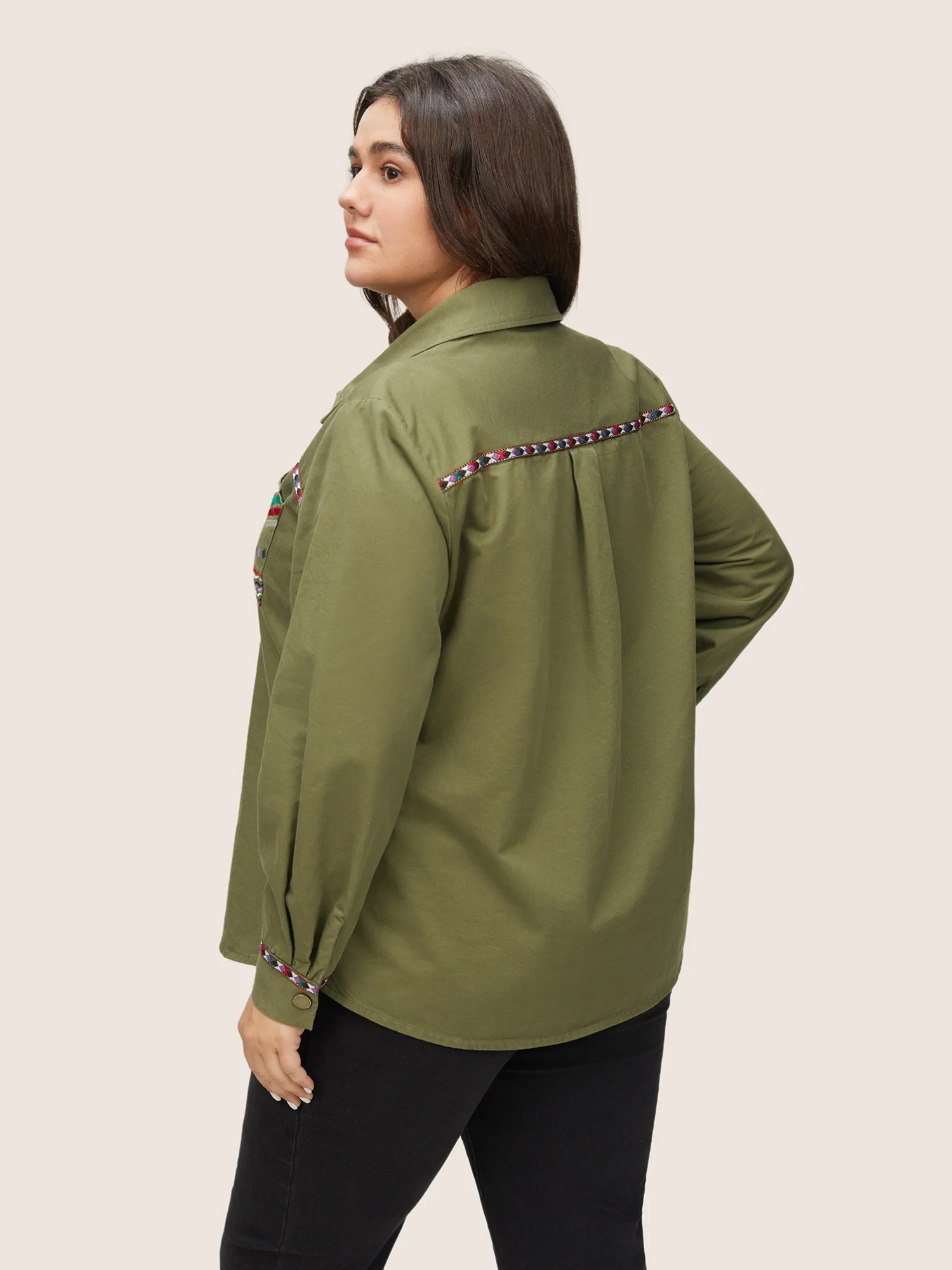 Bandana Embroidered Patched Pocket Jacket - Image 2