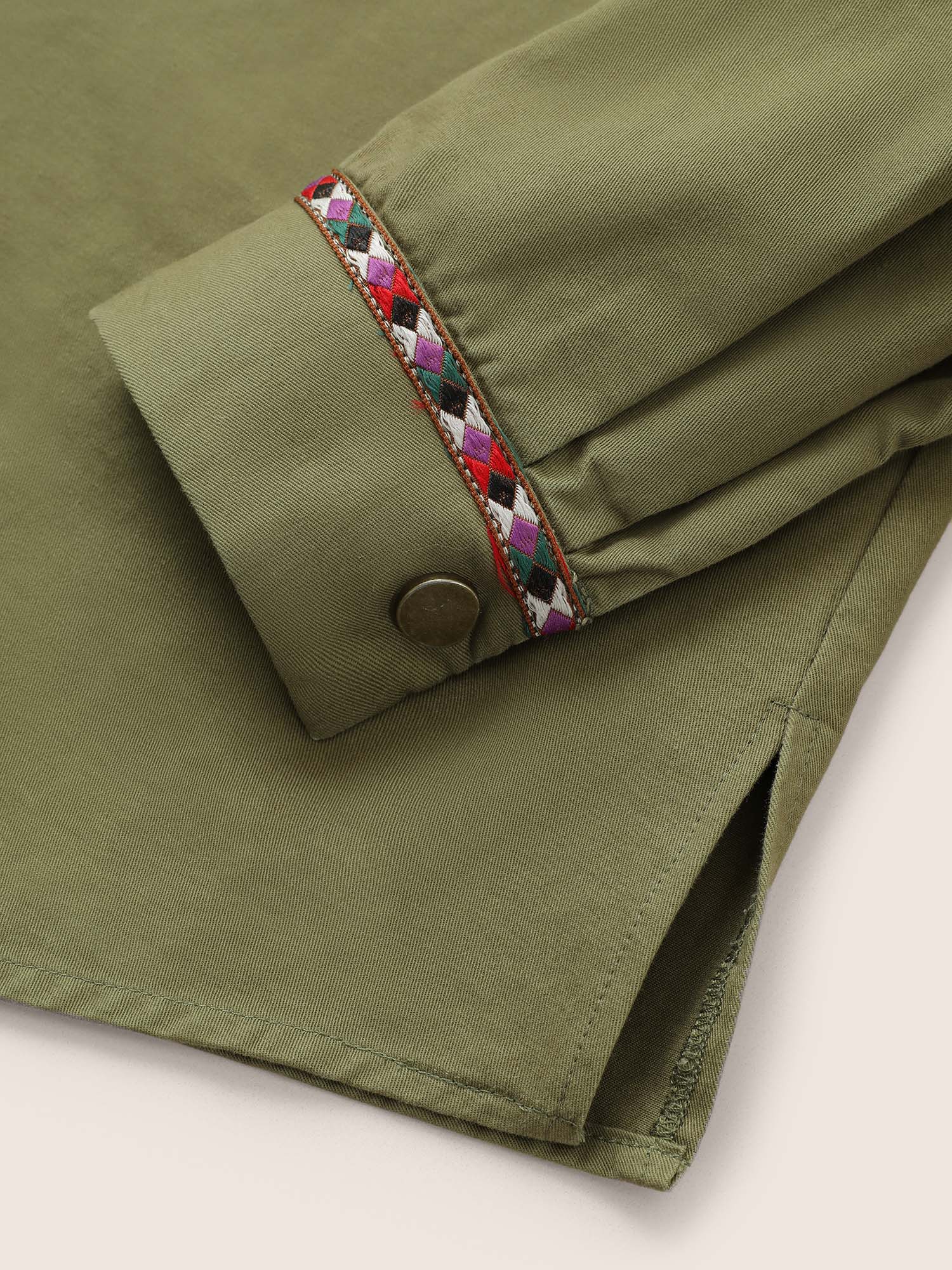 Bandana Embroidered Patched Pocket Jacket - Image 6