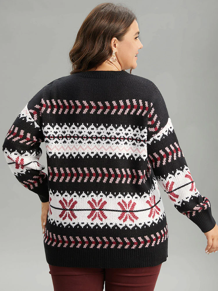 Bandana Geo Print Drop Shoulder Pullover - Image 2