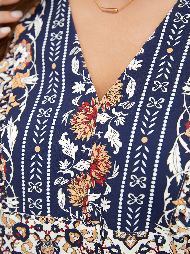 Bandana High Low Hem Bell Sleeve Blouse - Image 6