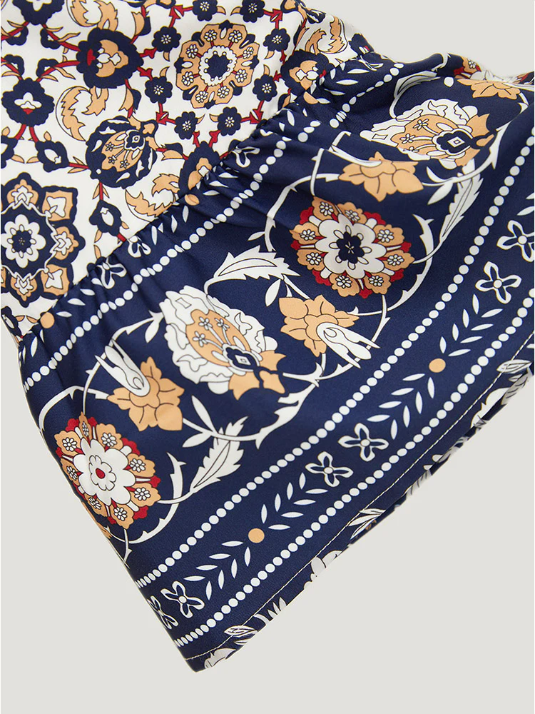 Bandana High Low Hem Bell Sleeve Blouse - Image 7