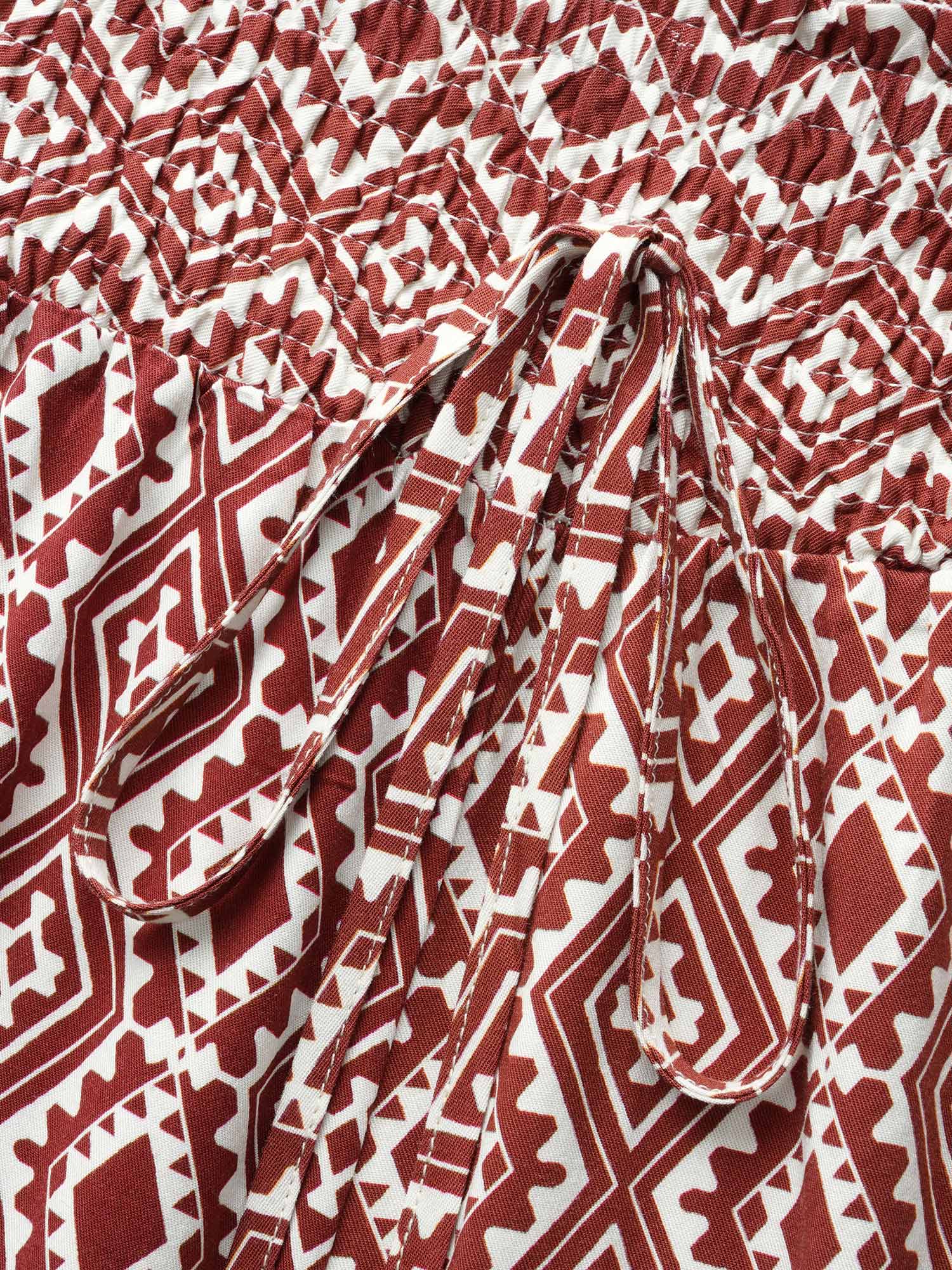 Bandana Paperbag Drawstring Waist Wide Leg Pants - Image 6