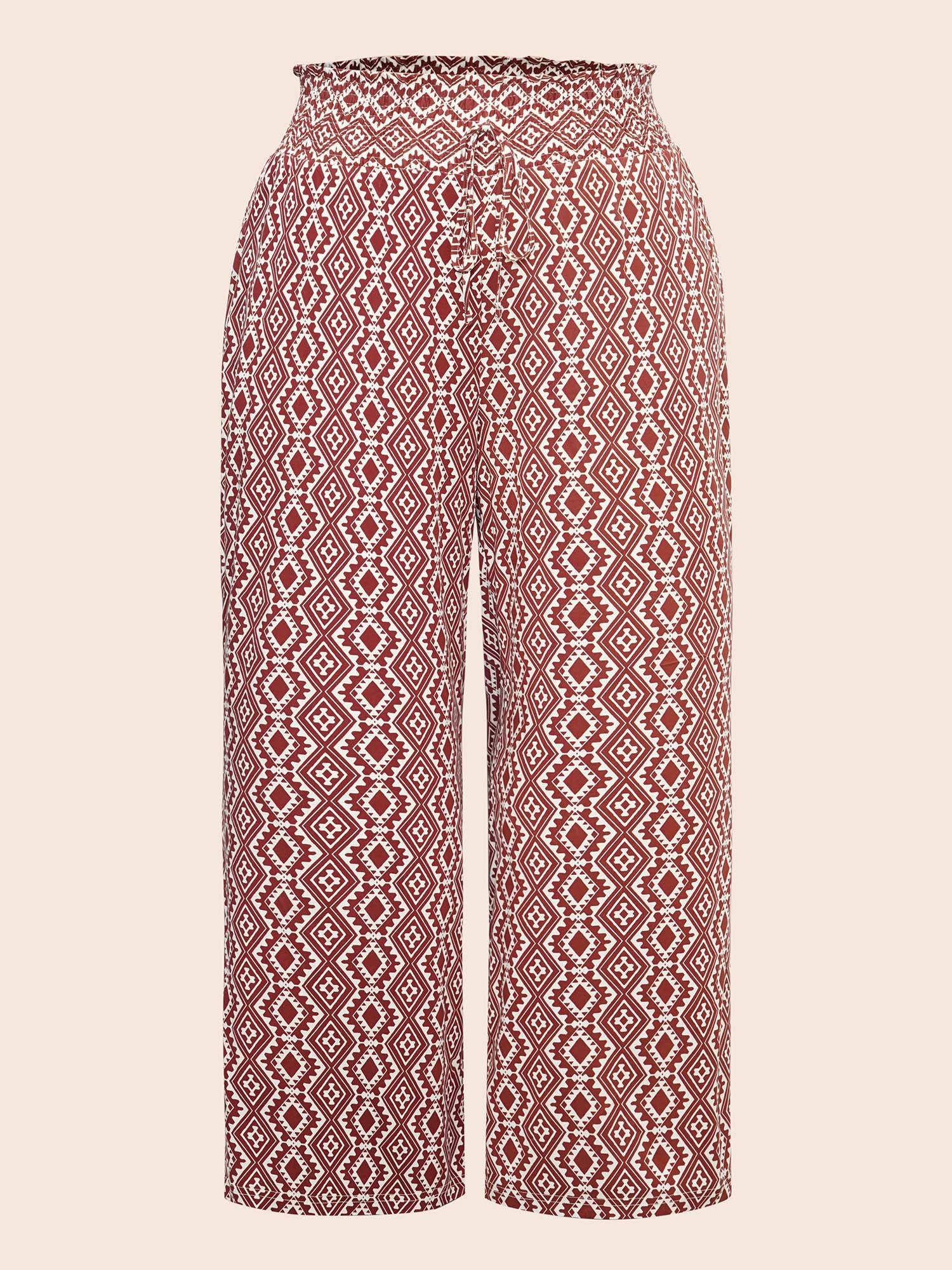Bandana Paperbag Drawstring Waist Wide Leg Pants - Image 7