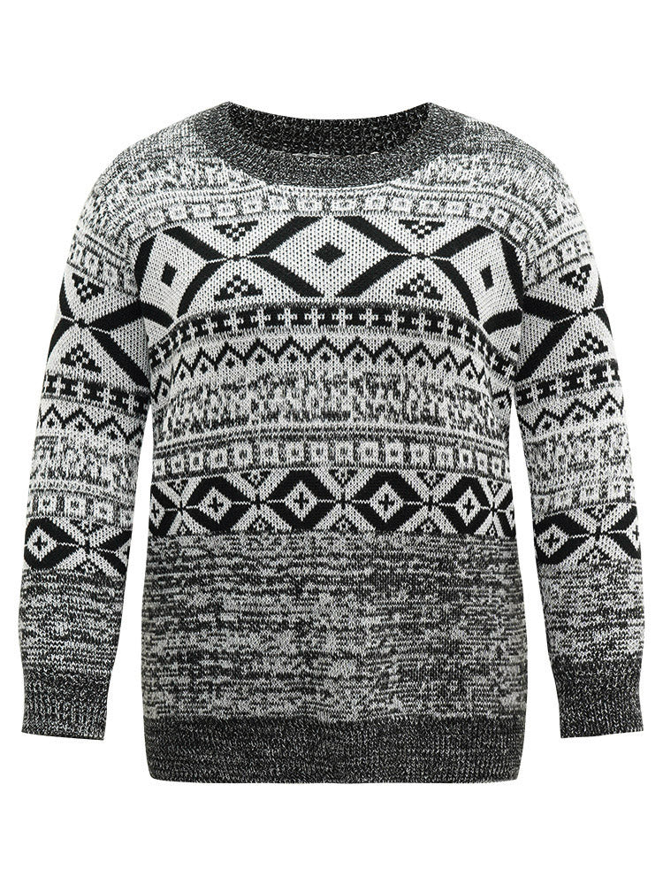Bandana Print Heather Loose Pullover - Image 7
