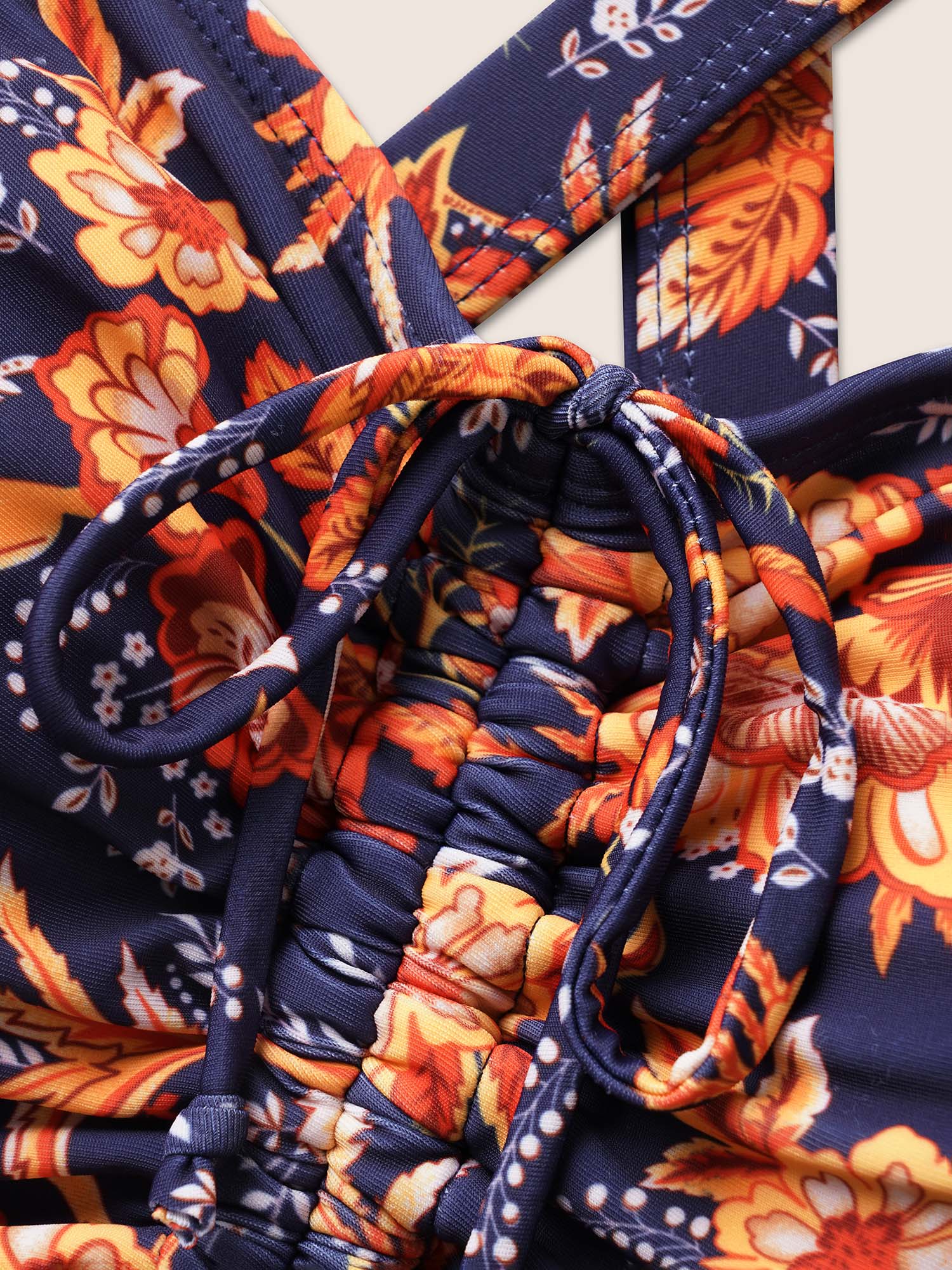 Bandana Print Knotted Asymmetrical Hem Swim Dress - Image 6