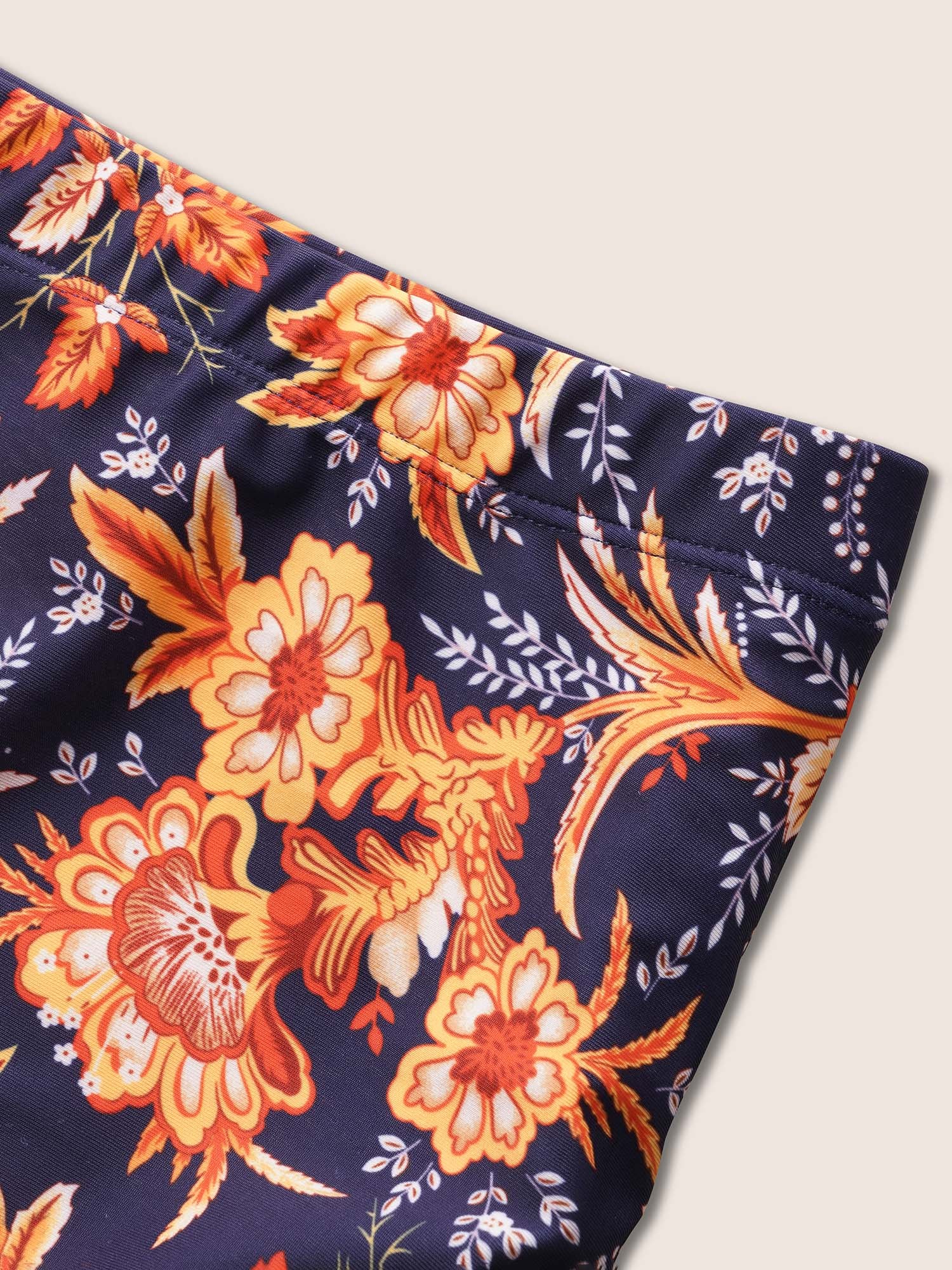 Bandana Print Knotted Asymmetrical Hem Swim Dress - Image 7