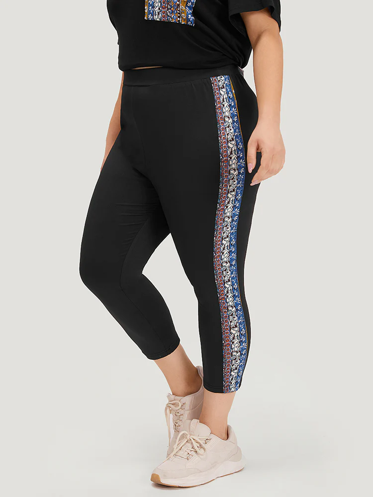 Bandana Print Patchwork Pocket Pants - Image 3
