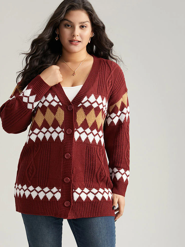 Bandana Print Plisse Button Through Cardigan - Image 4