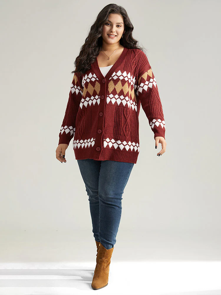 Bandana Print Plisse Button Through Cardigan - Image 5