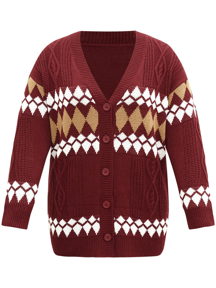 Bandana Print Plisse Button Through Cardigan - Image 7