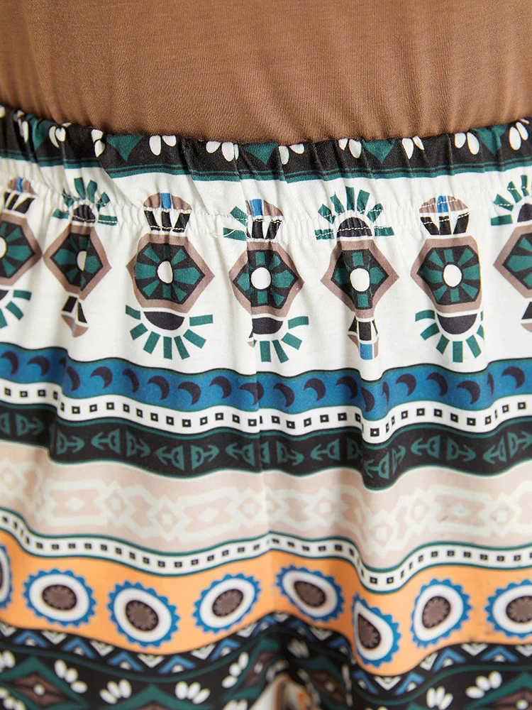 Bandana Print Pocket Elastic Waist Pajama Bottoms - Image 6