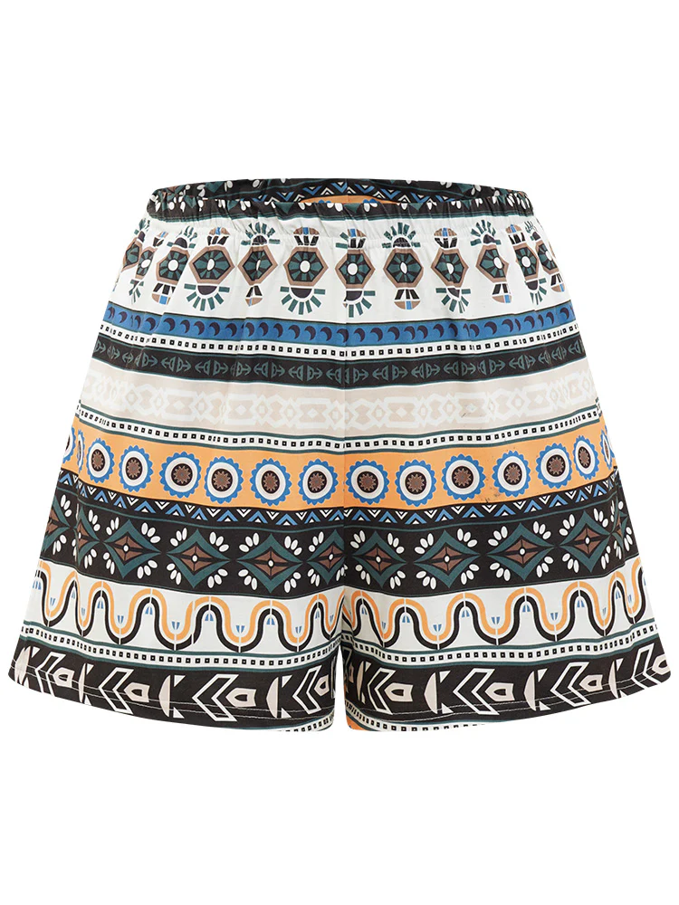 Bandana Print Pocket Elastic Waist Pajama Bottoms - Image 8