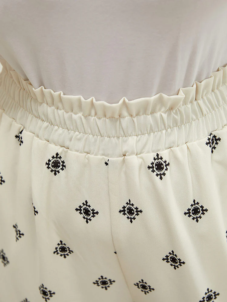 Bandana Print Pocket Paperbag Waist Pants - Image 8