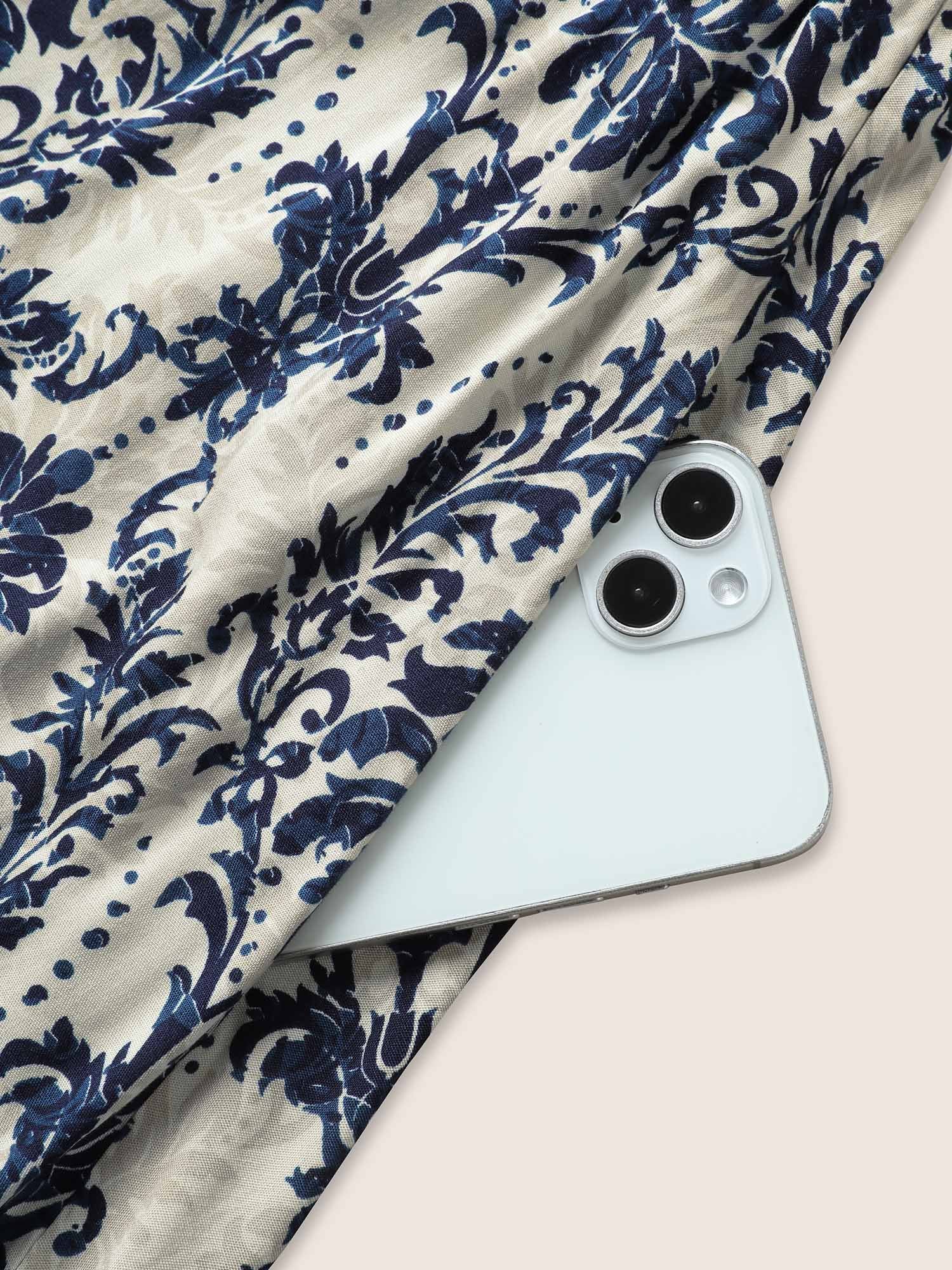 Bandana Print Shirred Off Shoulder Dress - Image 6