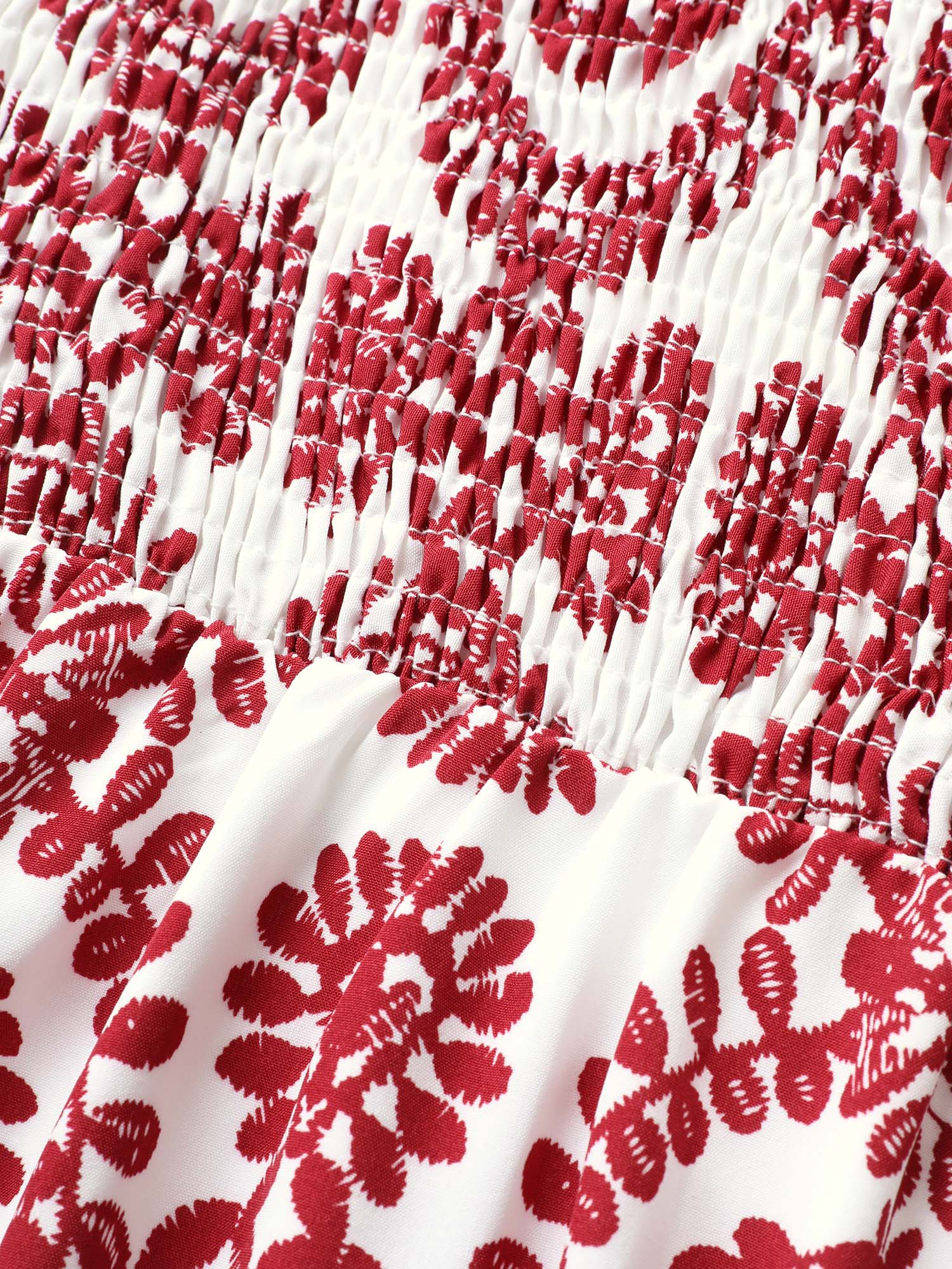 Bandana Print Shirred Sleeveless Maxi Dress - Image 5