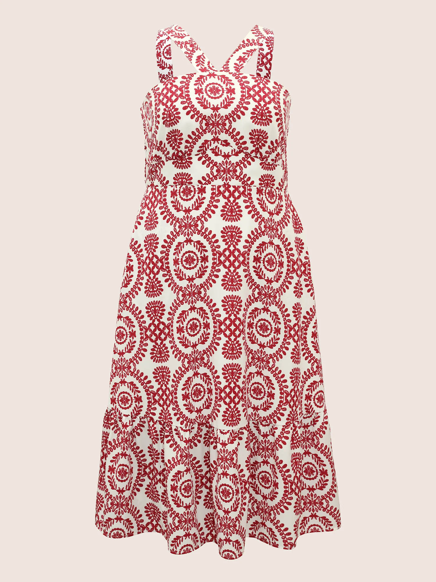 Bandana Print Shirred Sleeveless Maxi Dress - Image 7