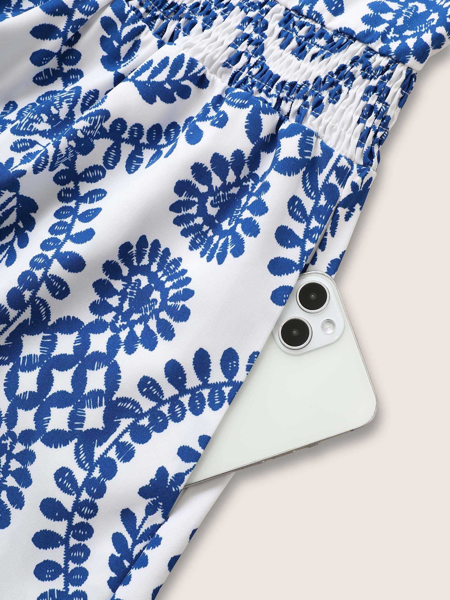 Bandana Print Shirred Split Side Maxi Dress - Image 6