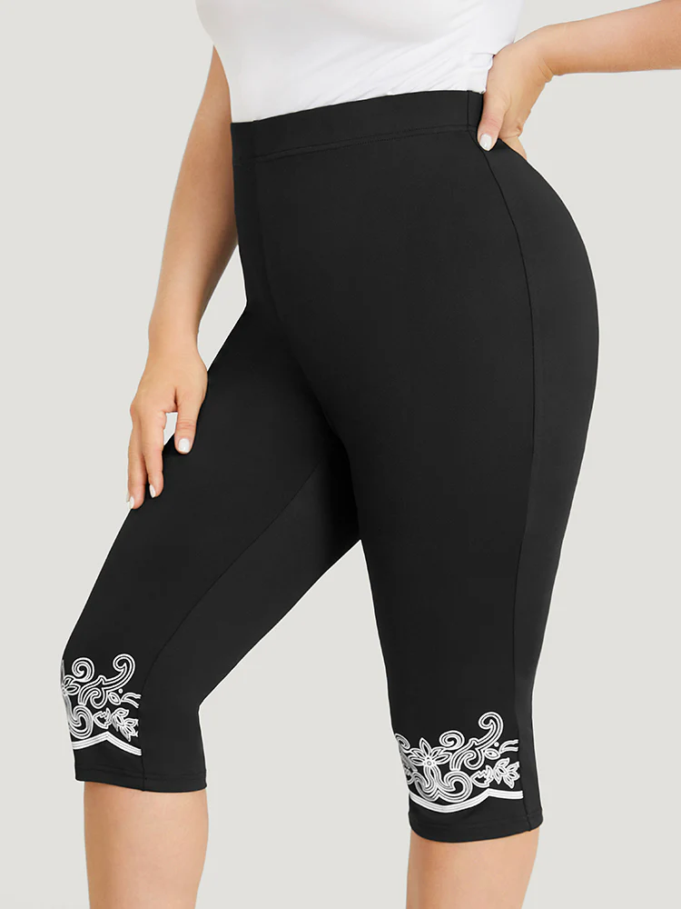 Bandana Print Skinny Knee Leggings - Image 10