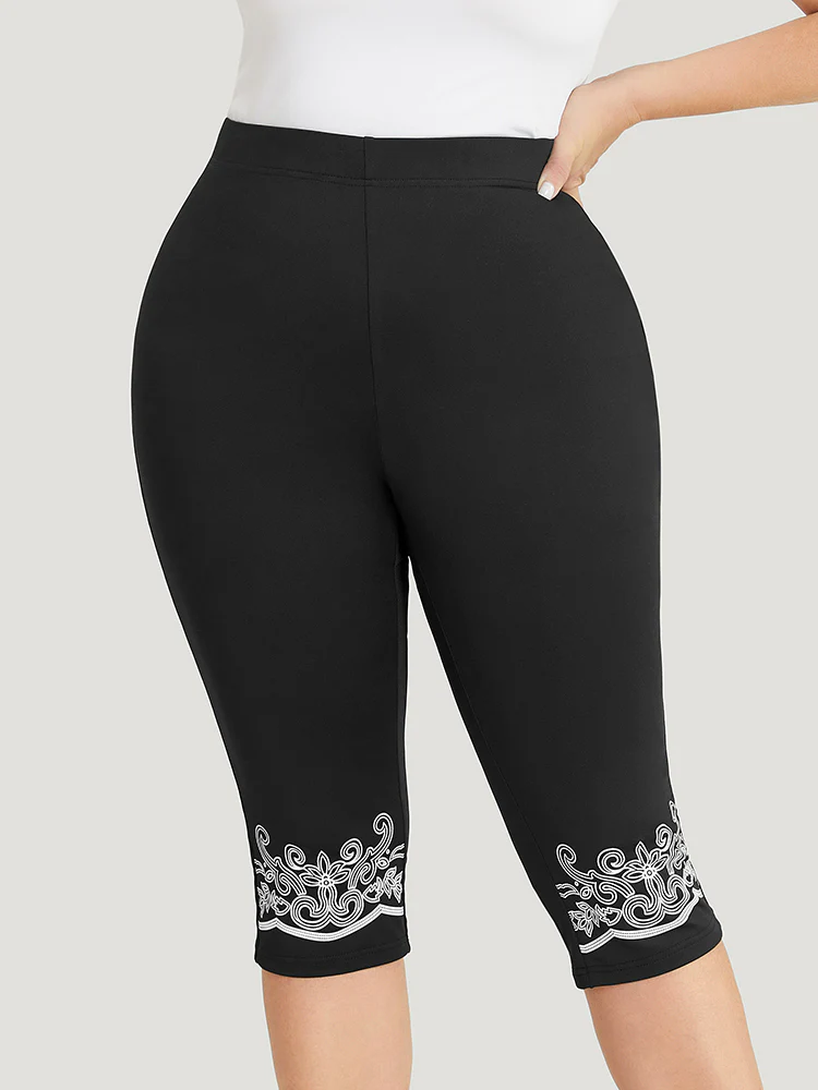 Bandana Print Skinny Knee Leggings - Image 5