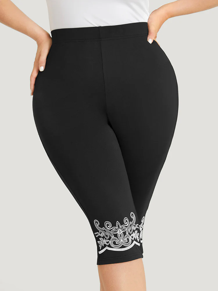 Bandana Print Skinny Knee Leggings - Image 6