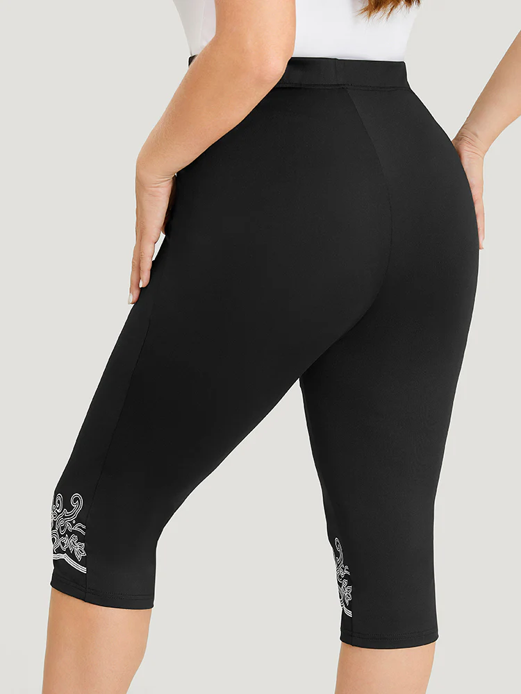 Bandana Print Skinny Knee Leggings - Image 8
