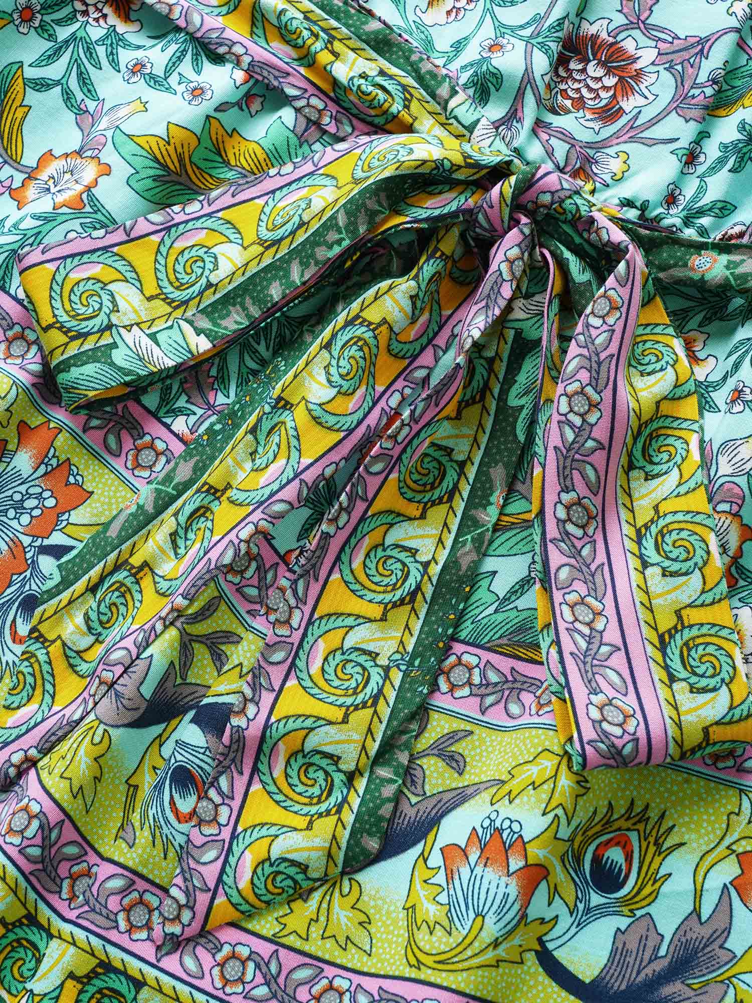 Bandana Print Wrap Belted Ties Romper - Image 5