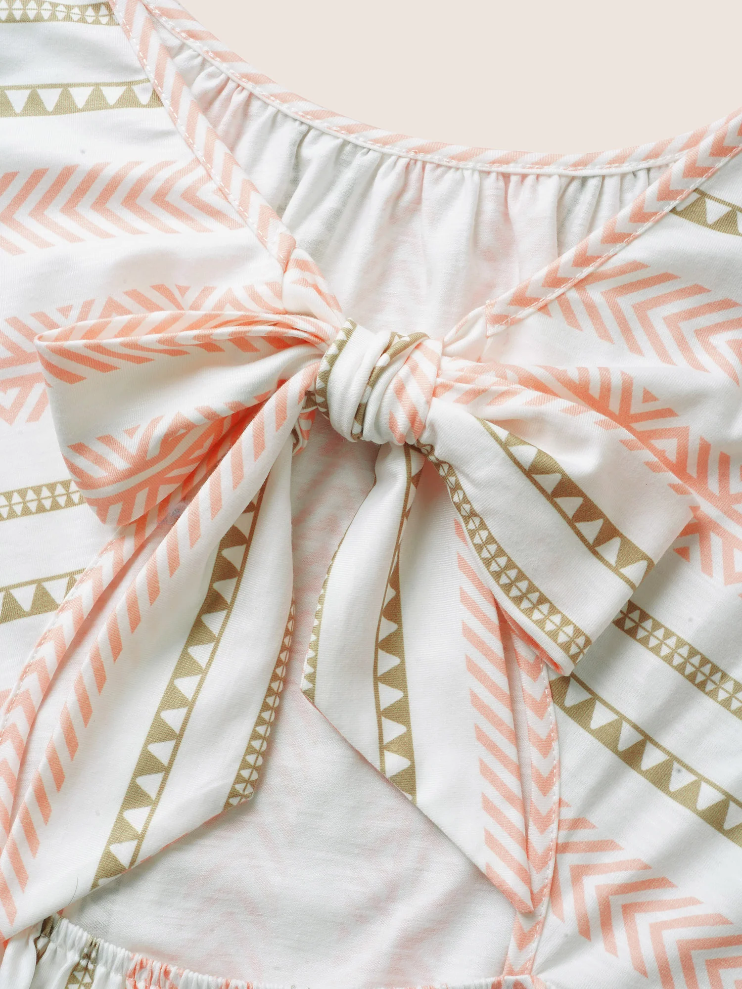Bandana Striped Back Tie Lantern Sleeve T-shirt - Image 5