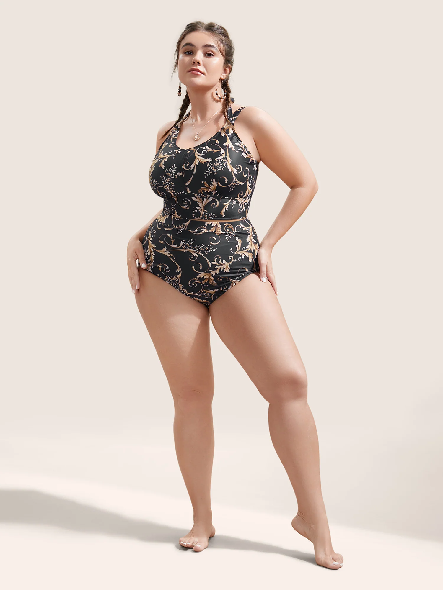 Baroque Graphic Skinny Swim Bottom - Image 3