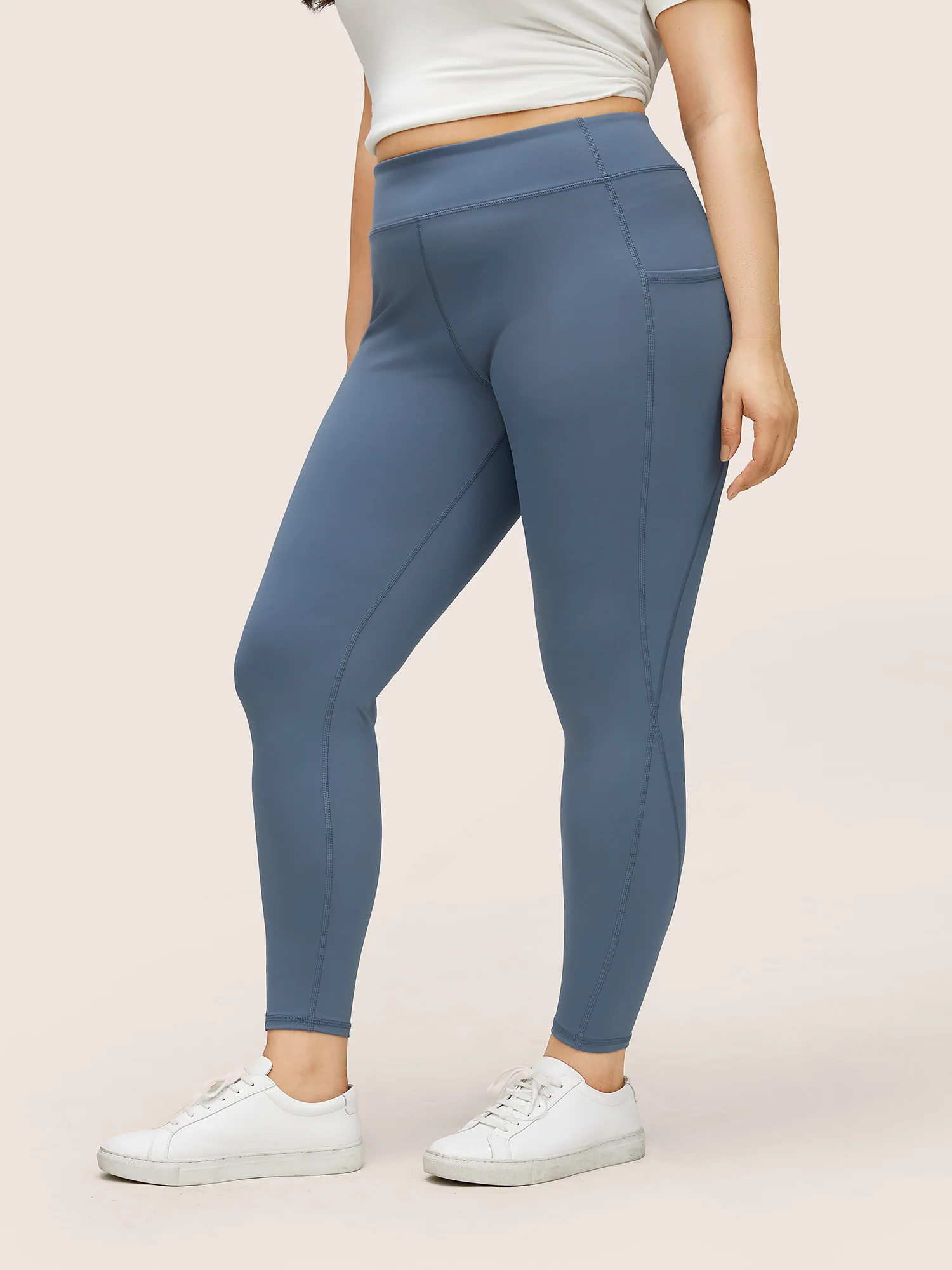 Basic High Waisted Stretchy Butt Lift Leggings - Image 4