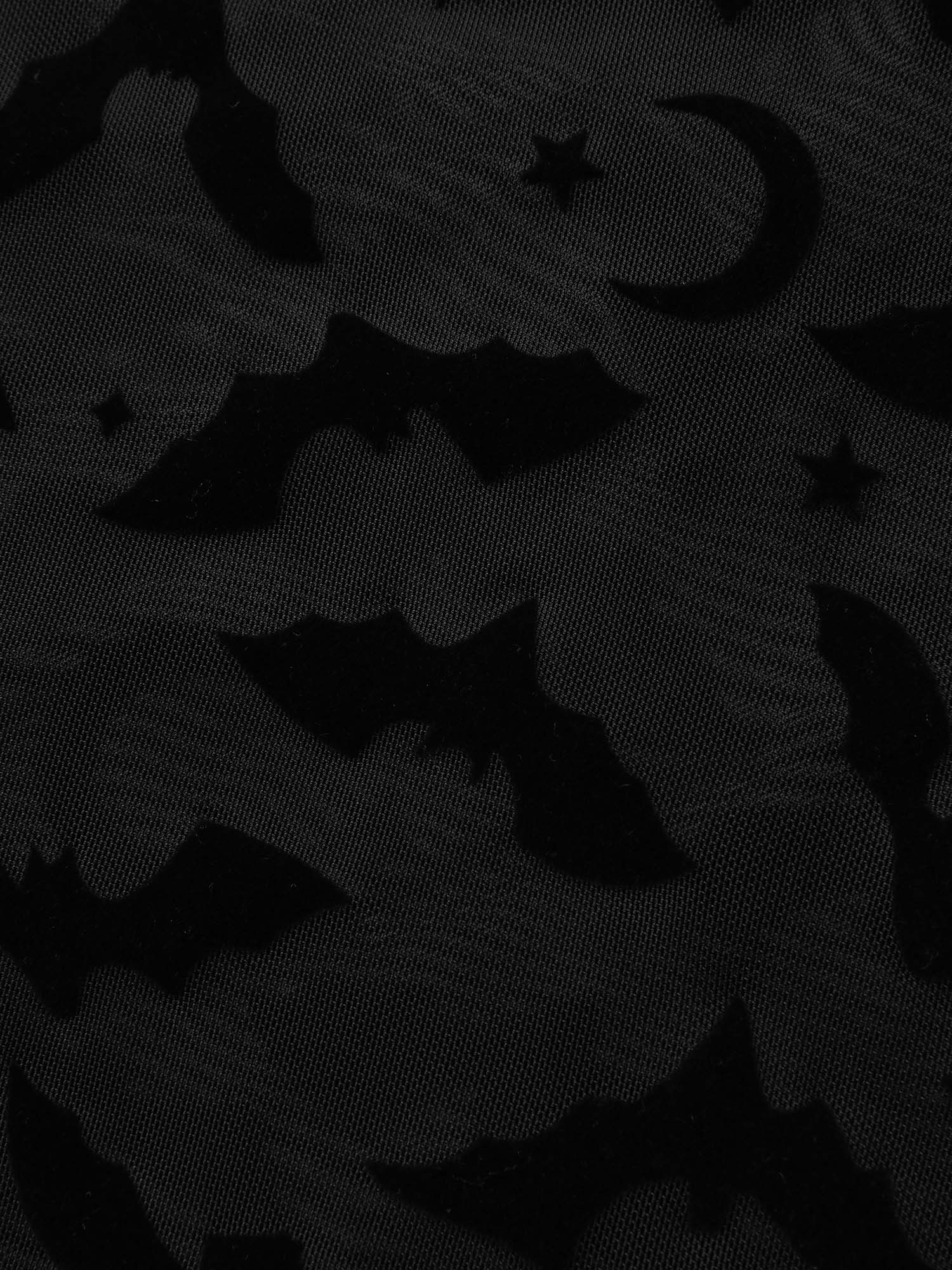 Bat Flocked Sheer Ruffled Nightgown - Image 6